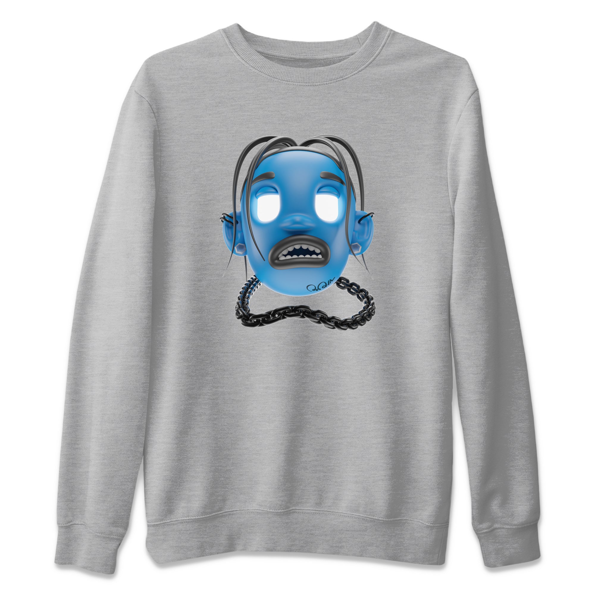 Air Jordan 1 Travis Scott Fragment Sneaker Tees Drip Gear Zone Goosebumps Boy Sneaker Tees AJ1 OG High Travis Scott Fragment Shirt Unisex Shirts Heather Grey 2