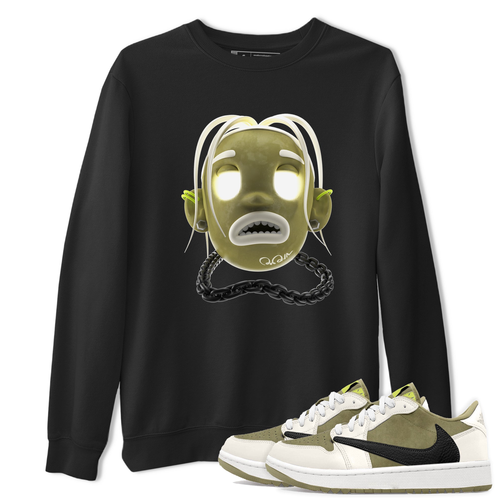 Air Jordan 1 Travis Scott Golf shirt to match jordans Goosebumps Boy Streetwear Sneaker Shirt AJ1 lowTravis Scott Golf Drip Gear Zone Sneaker Matching Clothing Unisex Black 1 T-Shirt