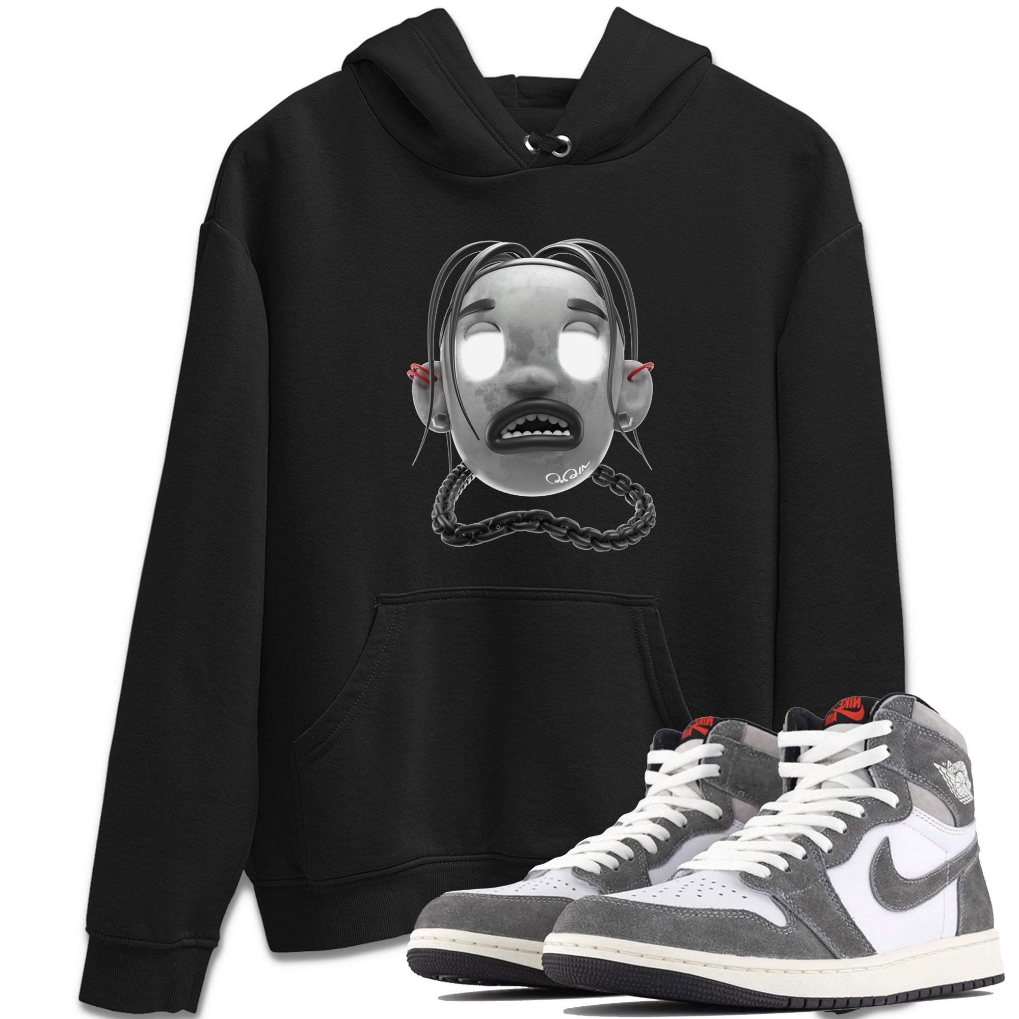 Air Jordan 1 Washed Heritage Sneaker Match Tees Goosebumps Boy Sneaker Tees AJ1 Washed Heritage Sneaker Release Tees Unisex Shirts Black 1