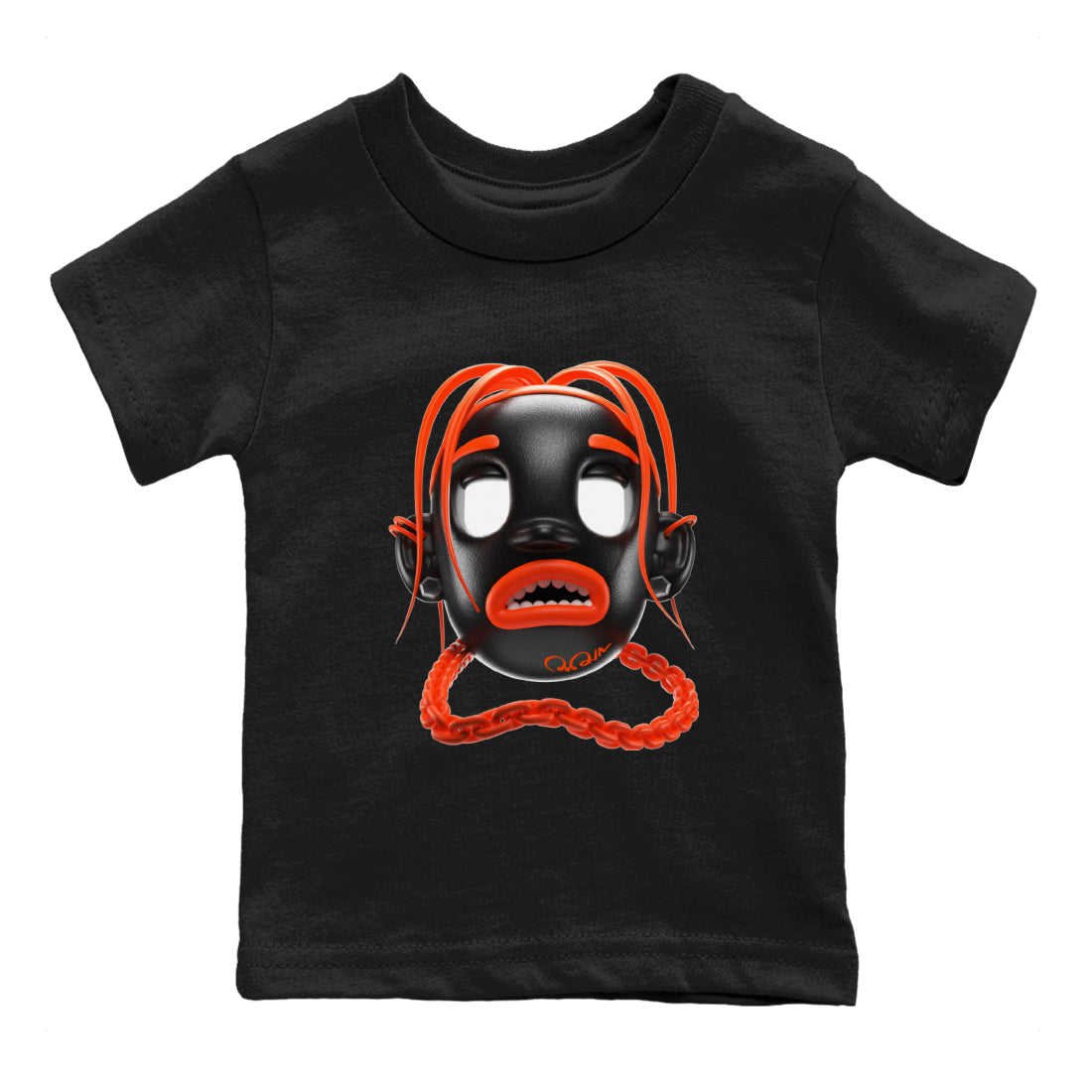 Air Jordan 12 Brilliant Orange Sneaker Match Tees Goosebumps Boy Sneaker Tees AJ12 Brilliant Orange Sneaker Release Tees Kids Shirts Black 2