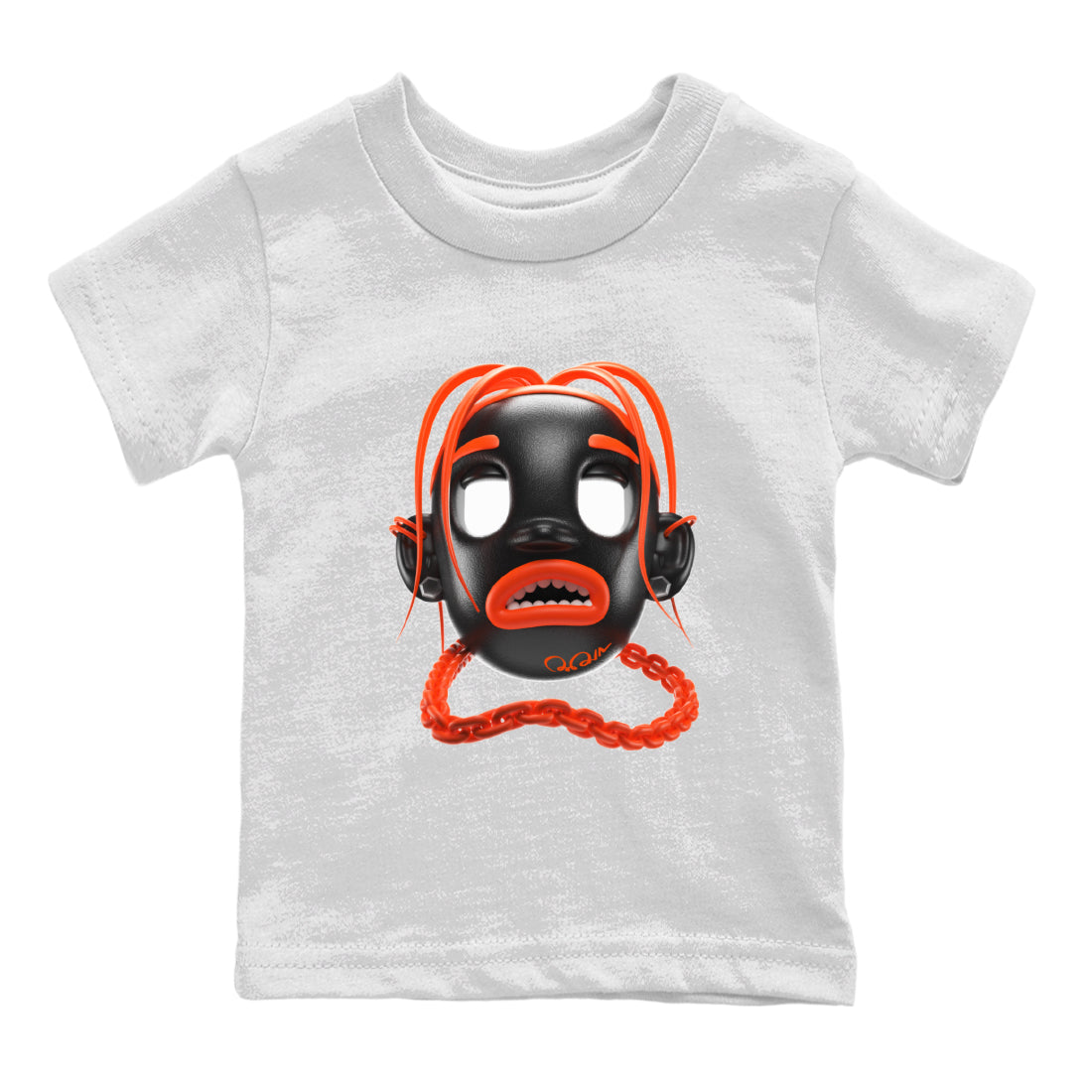 Air Jordan 12 Brilliant Orange Sneaker Match Tees Goosebumps Boy Sneaker Tees AJ12 Brilliant Orange Sneaker Release Tees Kids Shirts White 2