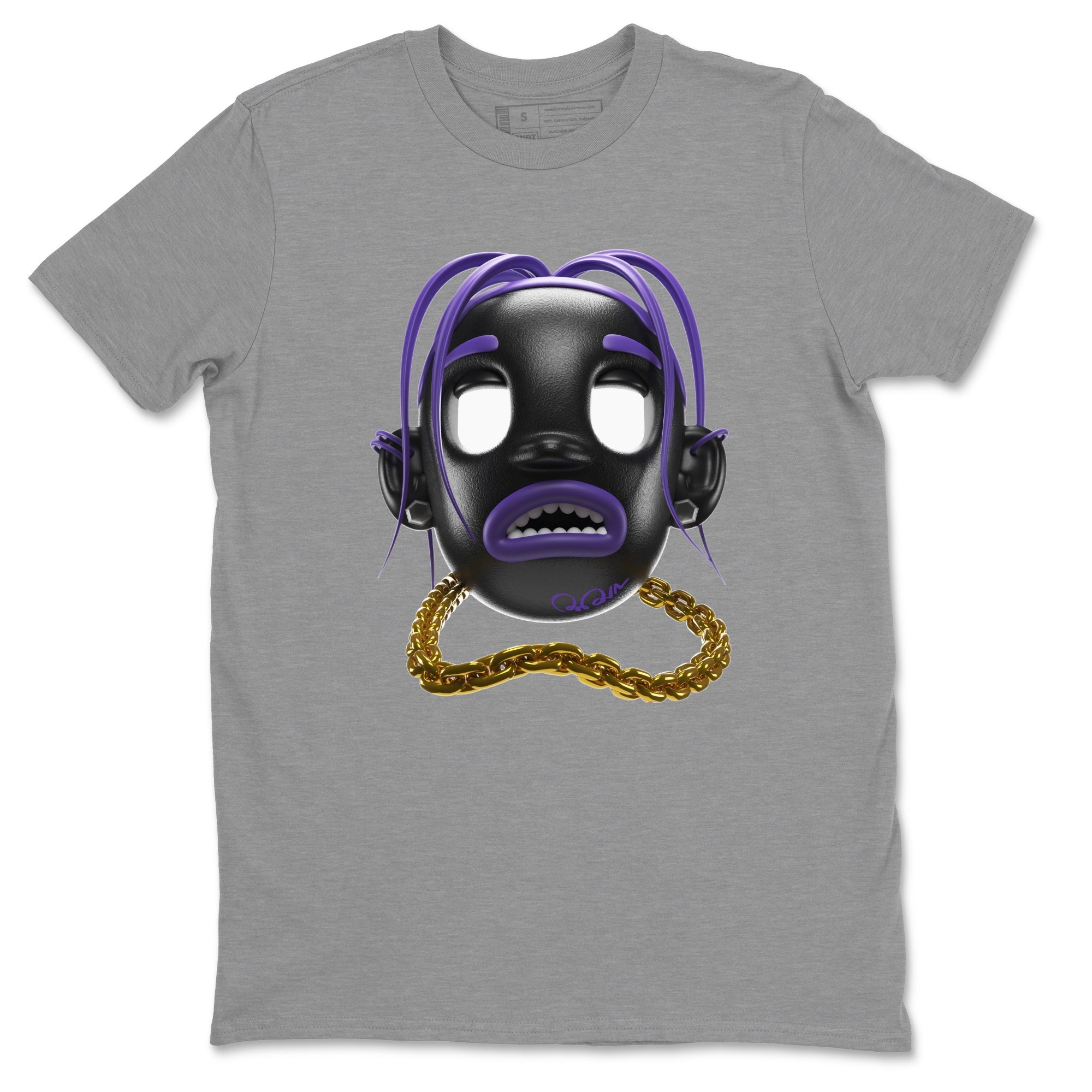 Air Jordan 12 Field Purple Sneaker Match Tees Goosebumps Boy Sneaker Tees AJ12 Field Purple Sneaker Release Tees Unisex Shirts Heather Grey 2