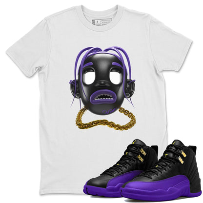 Air Jordan 12 Field Purple Sneaker Match Tees Goosebumps Boy Sneaker Tees AJ12 Field Purple Sneaker Release Tees Unisex Shirts White 1