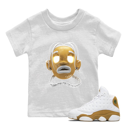 Air Jordan 13 Wheat Sneaker Match Tees Goosebumps Boy Sneaker Tees AJ13 Wheat Sneaker Release Tees Kids Shirts White 1