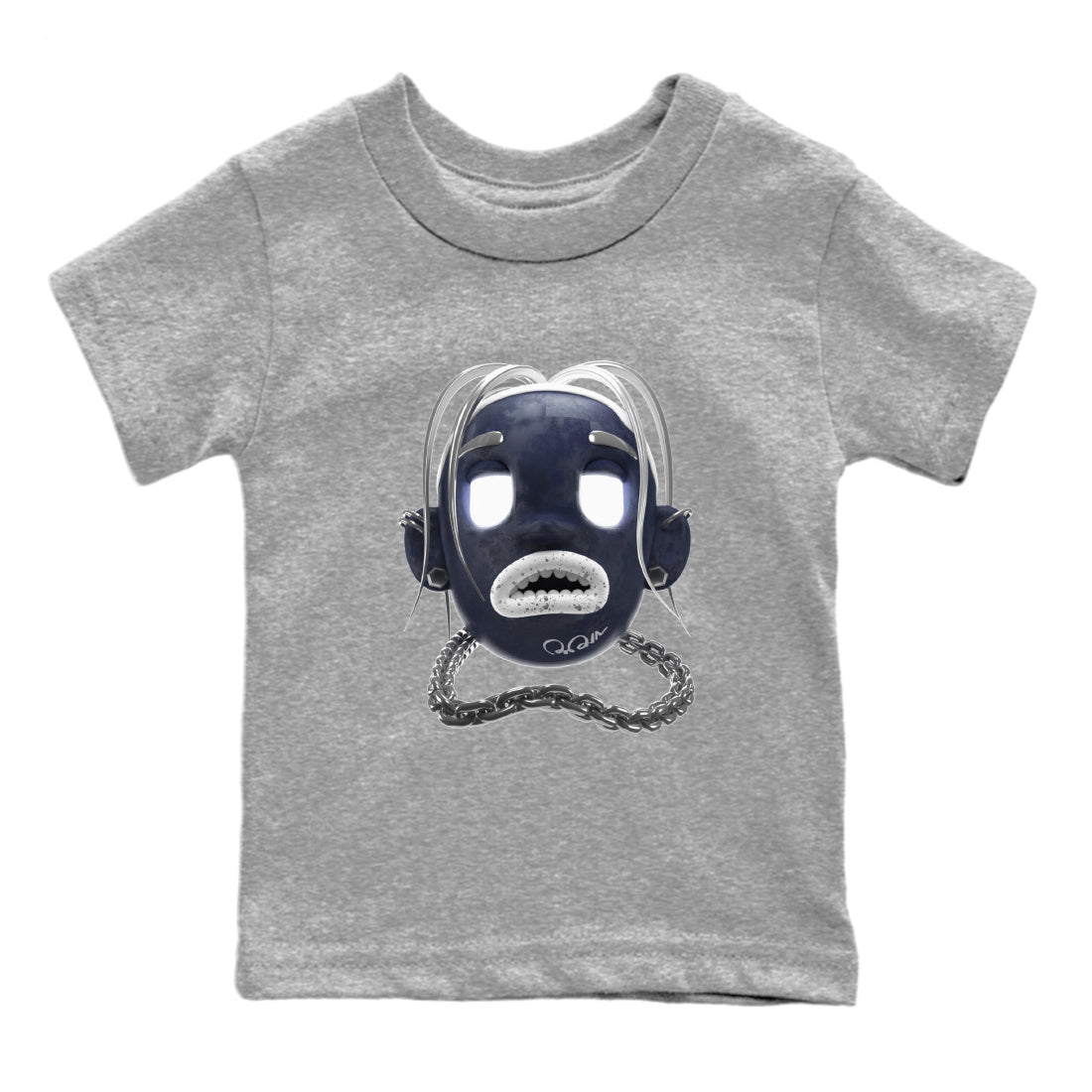 Air Jordan 5 Georgetown Sneaker Match Tees Goosebumps Boy Streetwear Sneaker Shirt AJ5 Georgetown Sneaker Release Tees Kids Shirts Heather Grey 2