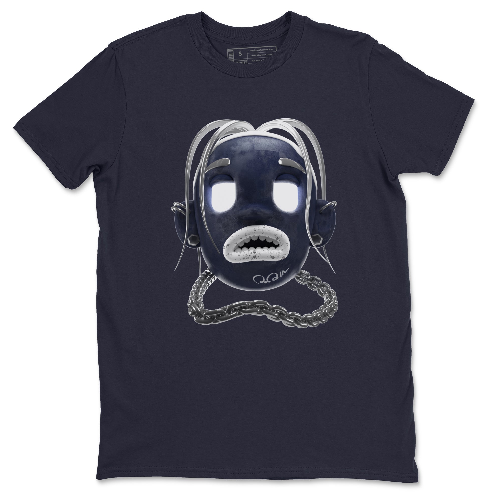 Air Jordan 5 Georgetown Sneaker Match Tees Goosebumps Boy Streetwear Sneaker Shirt AJ5 Georgetown Sneaker Release Tees Unisex Shirts Navy 2