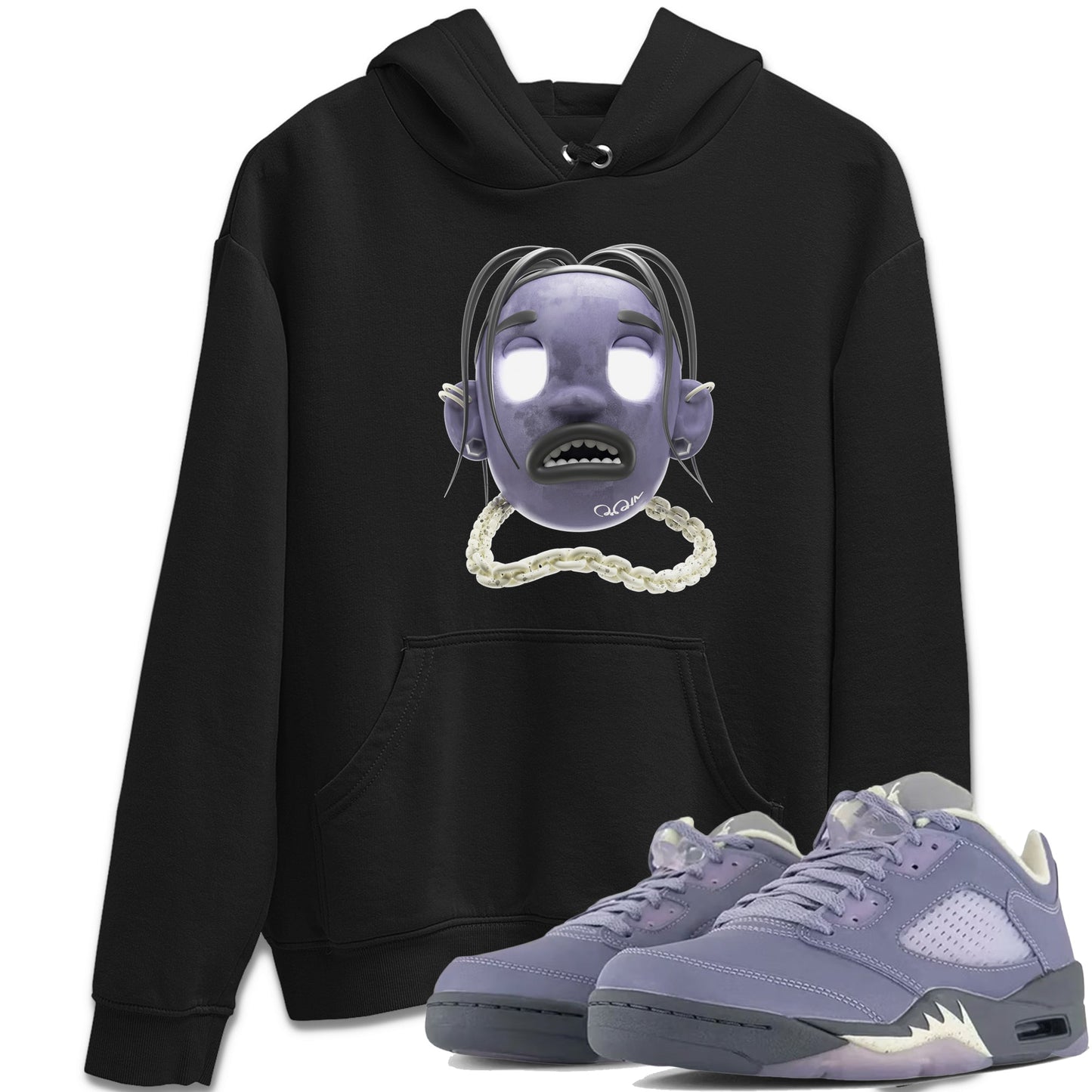 Air Jordan 5 Indigo Haze Sneaker Match Tees Goosebumps boy Sneaker Tees AJ5 Indigo Haze Sneaker Release Tees Unisex Shirts Black 1