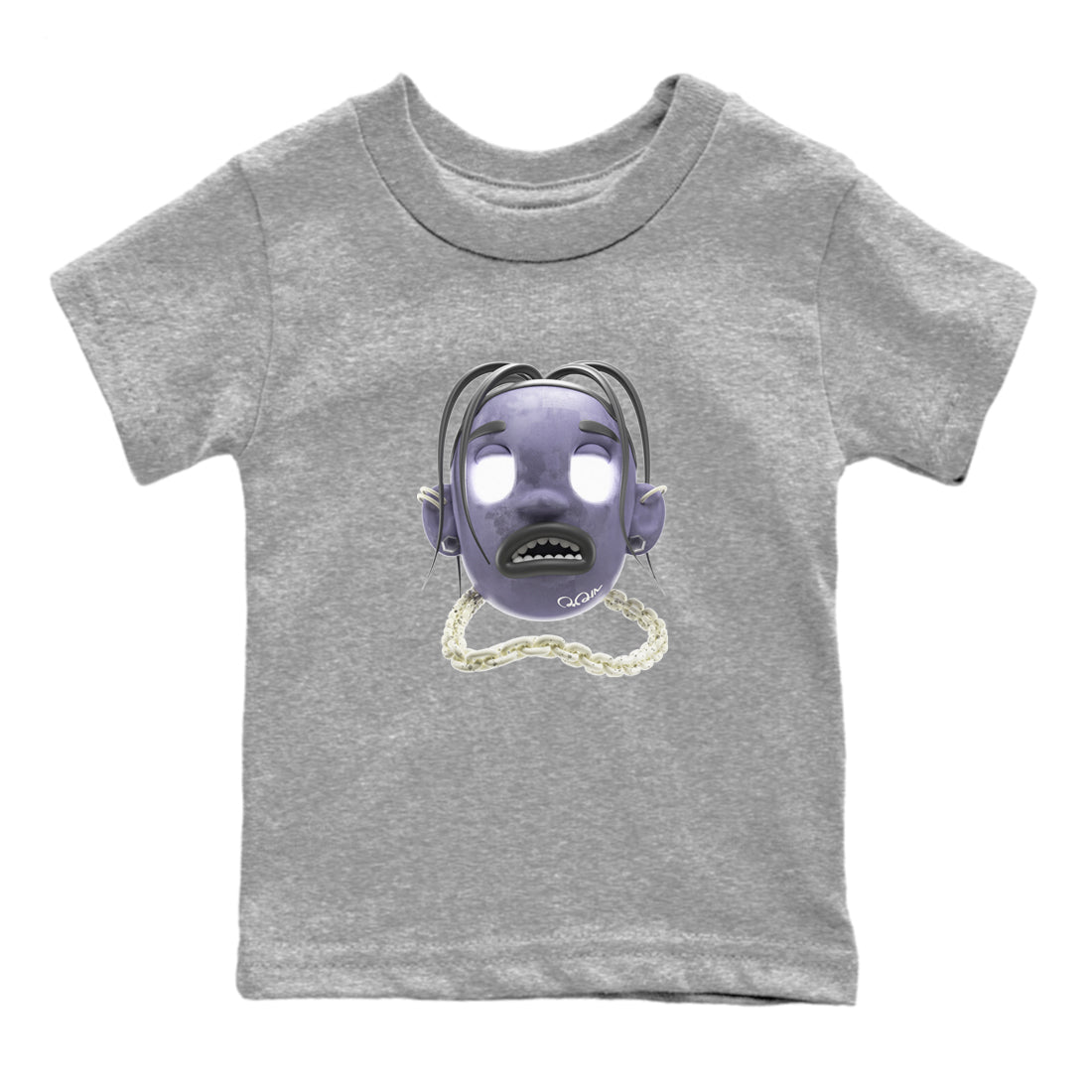 Air Jordan 5 Indigo Haze Sneaker Match Tees Goosebumps boy Streetwear Sneaker Shirt AJ5 Indigo Haze Sneaker Release Tees Kids Shirts Heather Grey 2