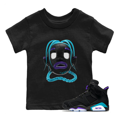 Air Jordan 6 Aqua Sneaker Match Tees Goosebumps Boy Sneaker Tees AJ6 Aqua Sneaker Release Tees Kids Shirts Black 1