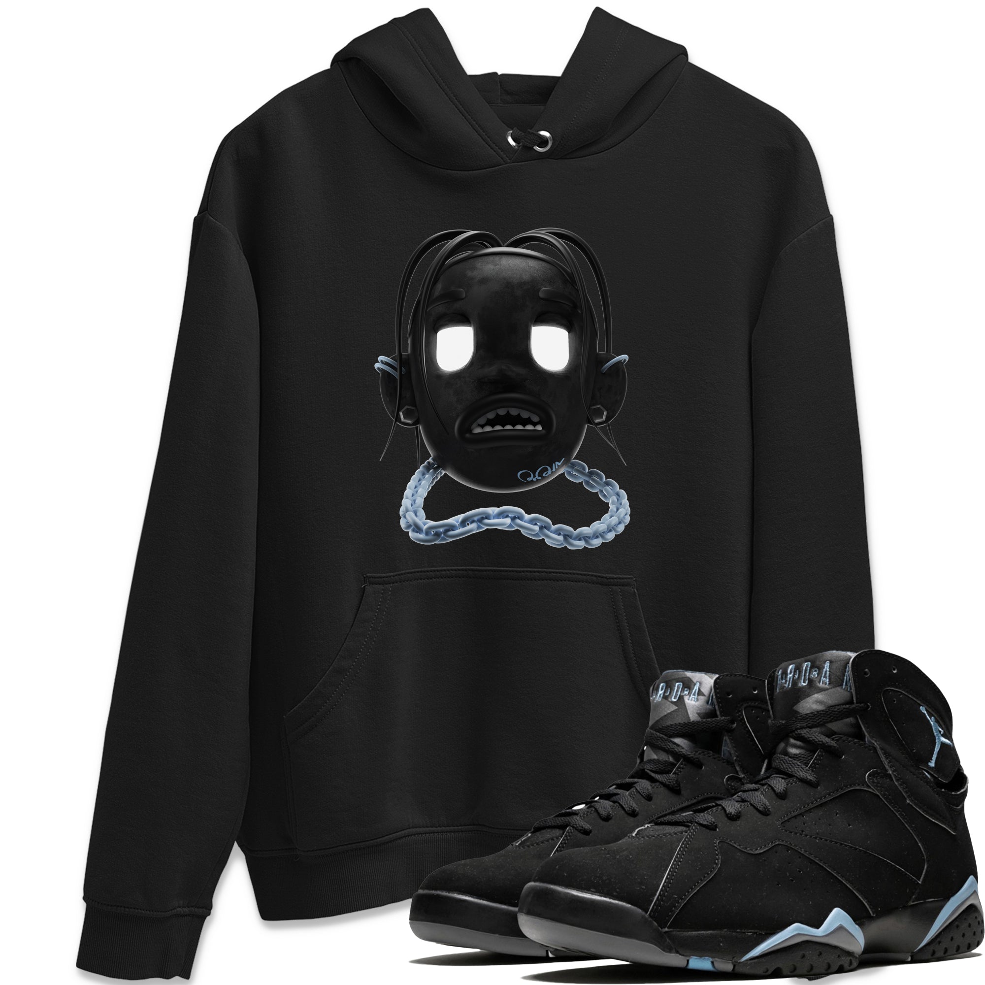 Air Jordan 7 Chambray Sneaker Match Tees Goosebumps Boy Sneaker Tees AJ7 Chambray Sneaker Release Tees Unisex Shirts Black 1