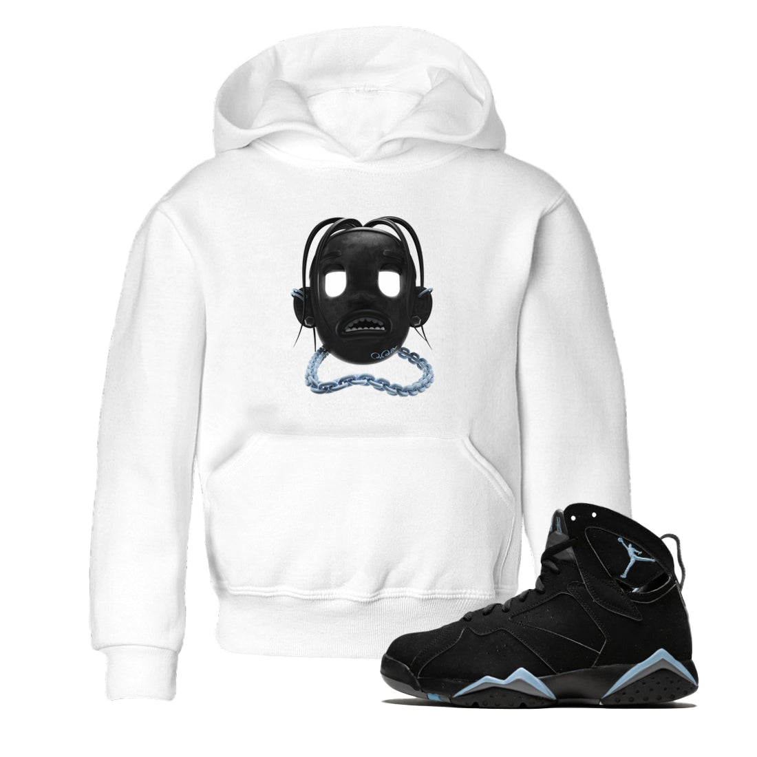 Air Jordan 7 Chambray Sneaker Match Tees Goosebumps Boy Sneaker Tees AJ7 Chambray Sneaker Release Tees Kids Shirts White 1