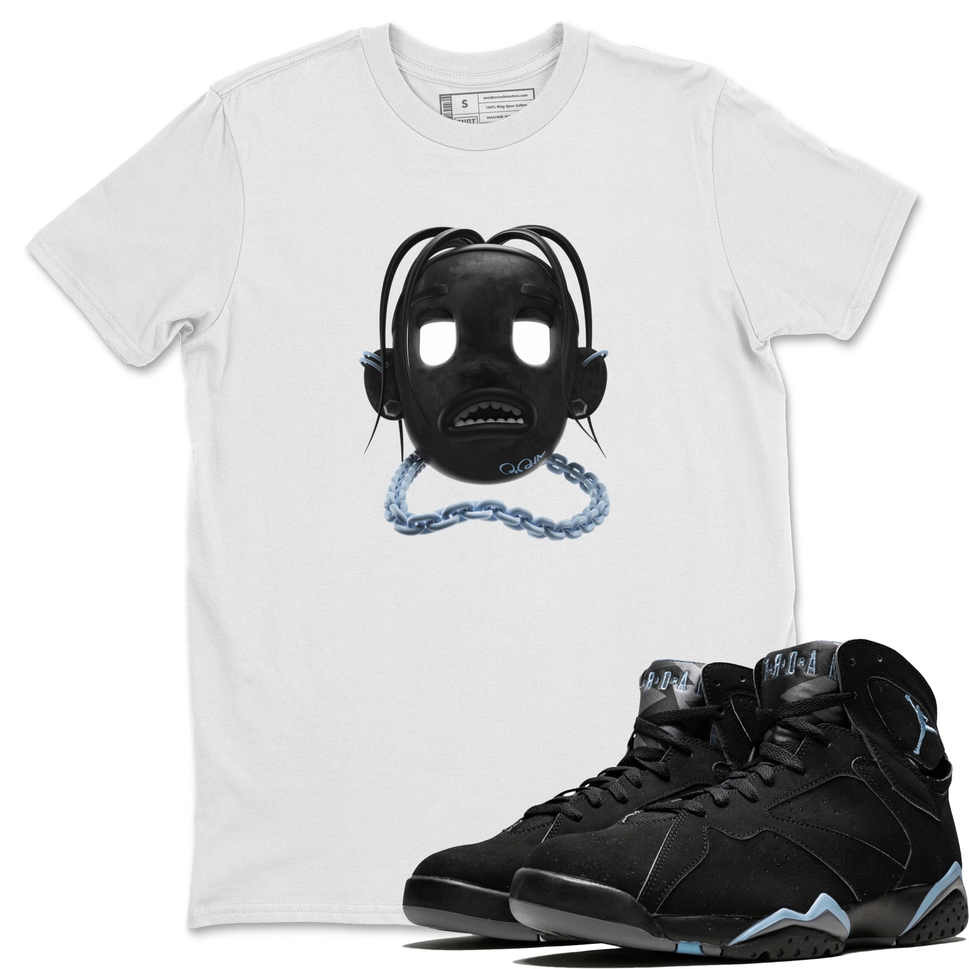 Air Jordan 7 Chambray Sneaker Match Tees Goosebumps Boy Sneaker Tees AJ7 Chambray Sneaker Release Tees Unisex Shirts White 1