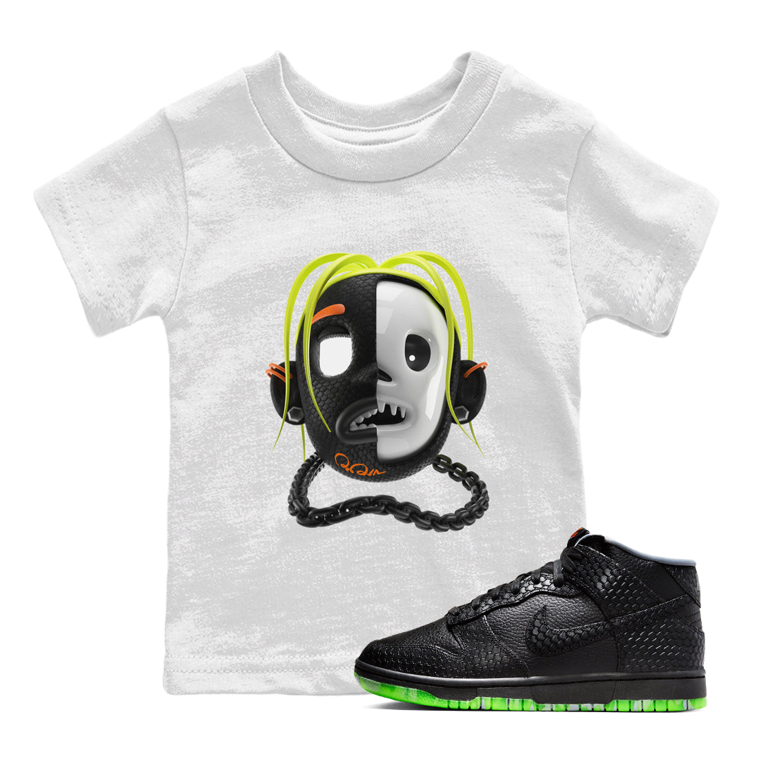 Dunk Halloween shirt to match jordans Goosebumps Boy sneaker tees Halloween night dress Dunk Halloween Drip Gear Zone Baby Toddler White 1 T-Shirt