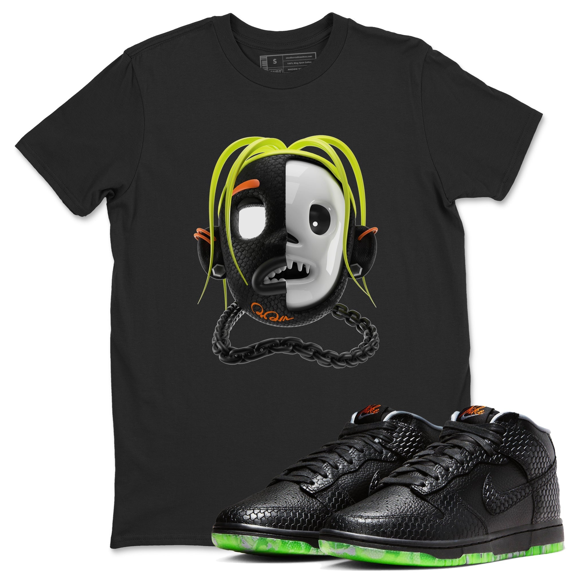 Dunk Halloween shirt to match jordans Goosebumps Boy sneaker tees Halloween night dress Dunk Halloween Drip Gear Zone Unisex Crew Neck Tee Black 1 T-Shirt