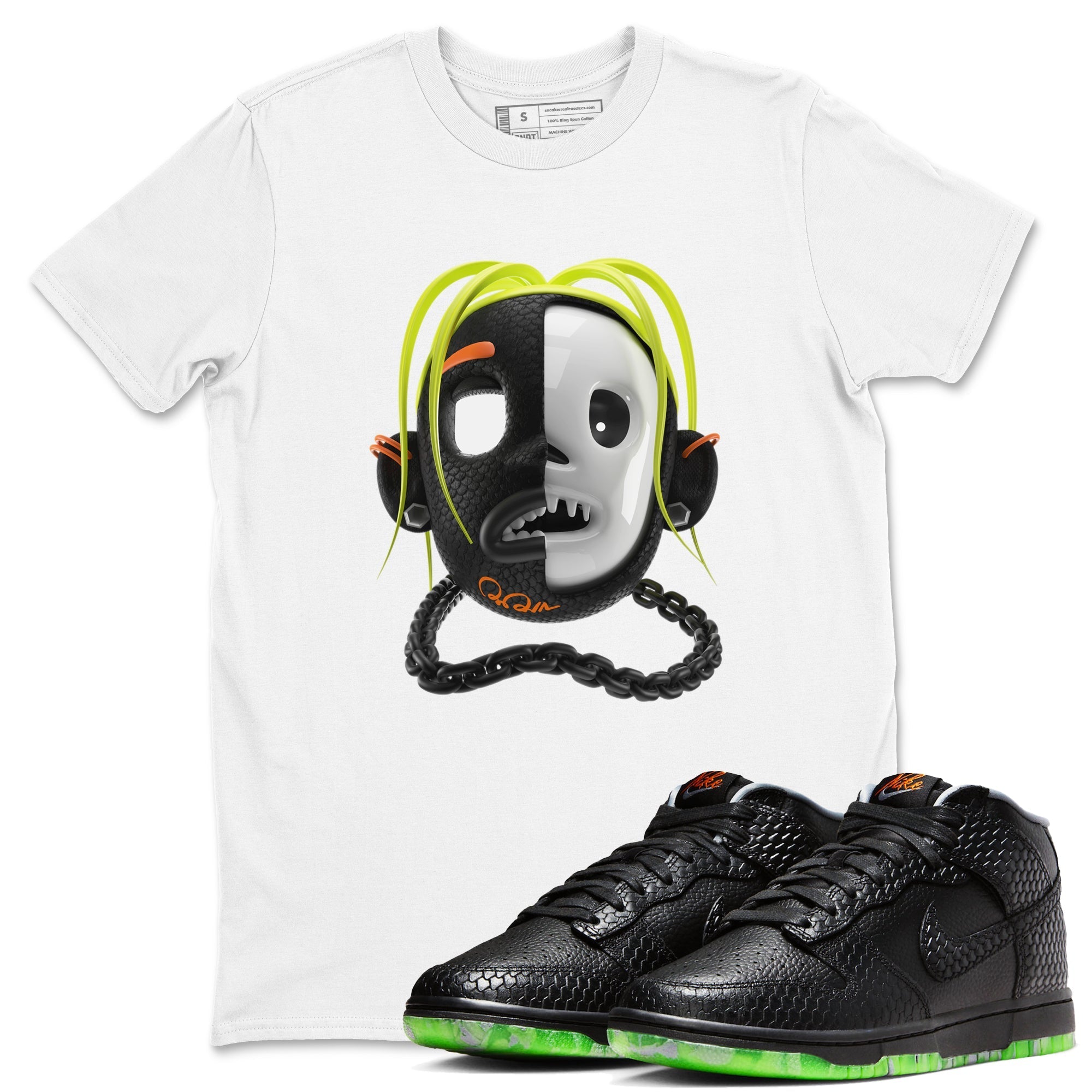 Dunk Halloween shirt to match jordans Goosebumps Boy sneaker tees Halloween night dress Dunk Halloween Drip Gear Zone Unisex Crew Neck Tee White 1 T-Shirt
