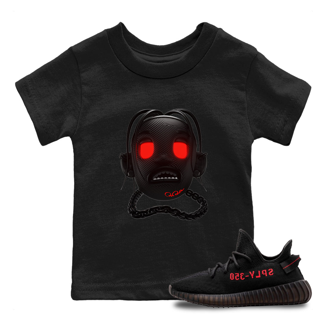 Yeezy 350 Bred shirt to match jordans Goosebumps Boy Streetwear Sneaker Shirt Adidas Yeezy Boost V2 350 Bred Drip Gear Zone Sneaker Matching Clothing Baby Toddler Black 1 T-Shirt