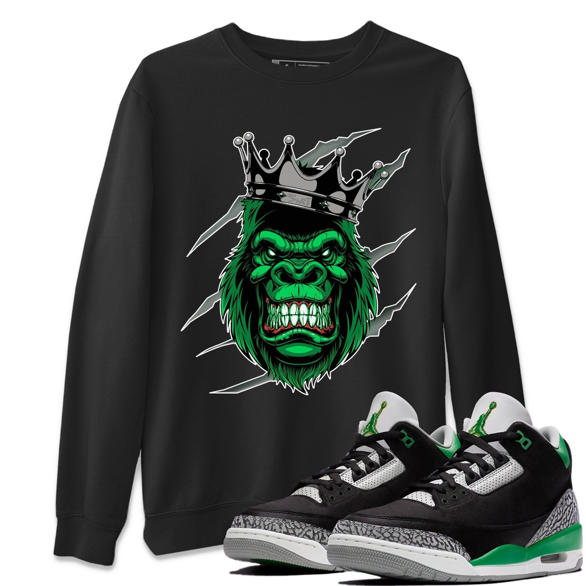 Jordan 3 Pine Green Shirt To Match Jordans Gorilla Sneaker Tees Jordan 3 Pine Green Drip Gear Zone Sneaker Matching Clothing Unisex Shirts