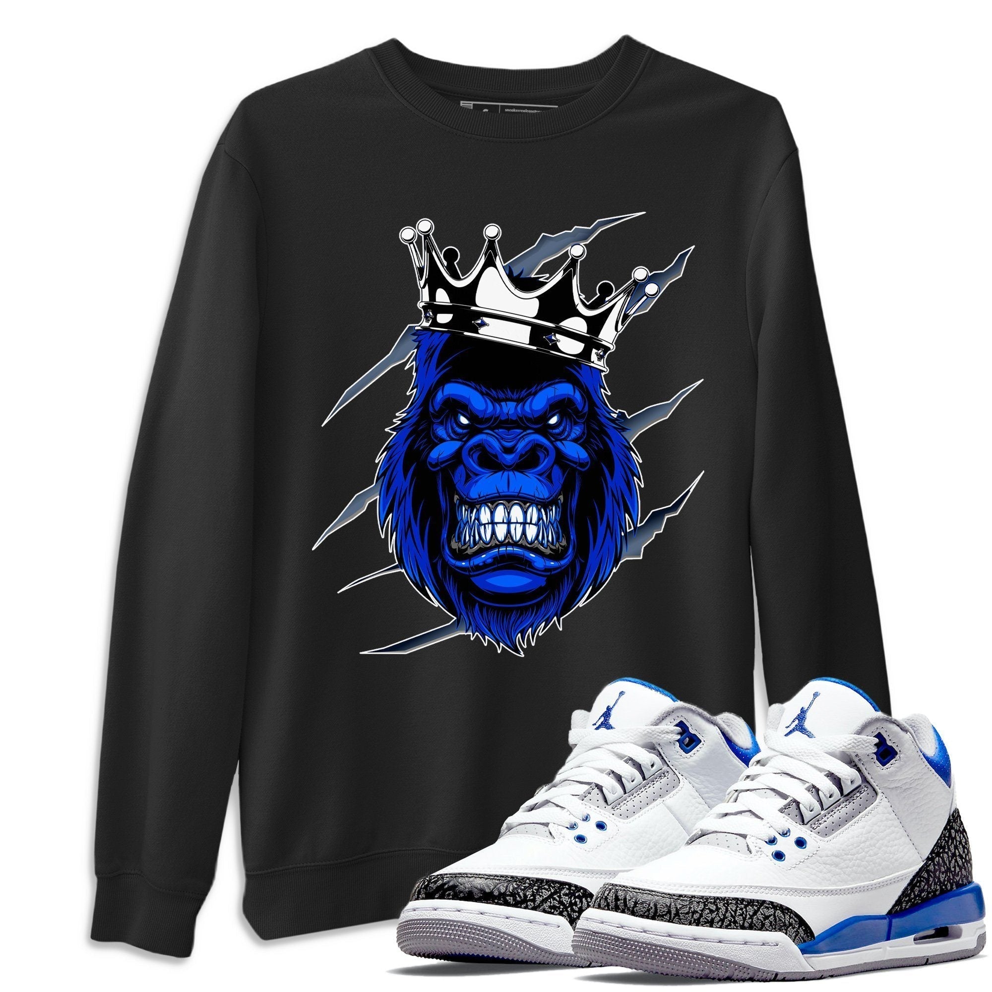 Jordan 3 Racer Blue Shirt To Match Jordans Gorilla Sneaker Tees Jordan 3 Racer Blue Drip Gear Zone Sneaker Matching Clothing Unisex Shirts