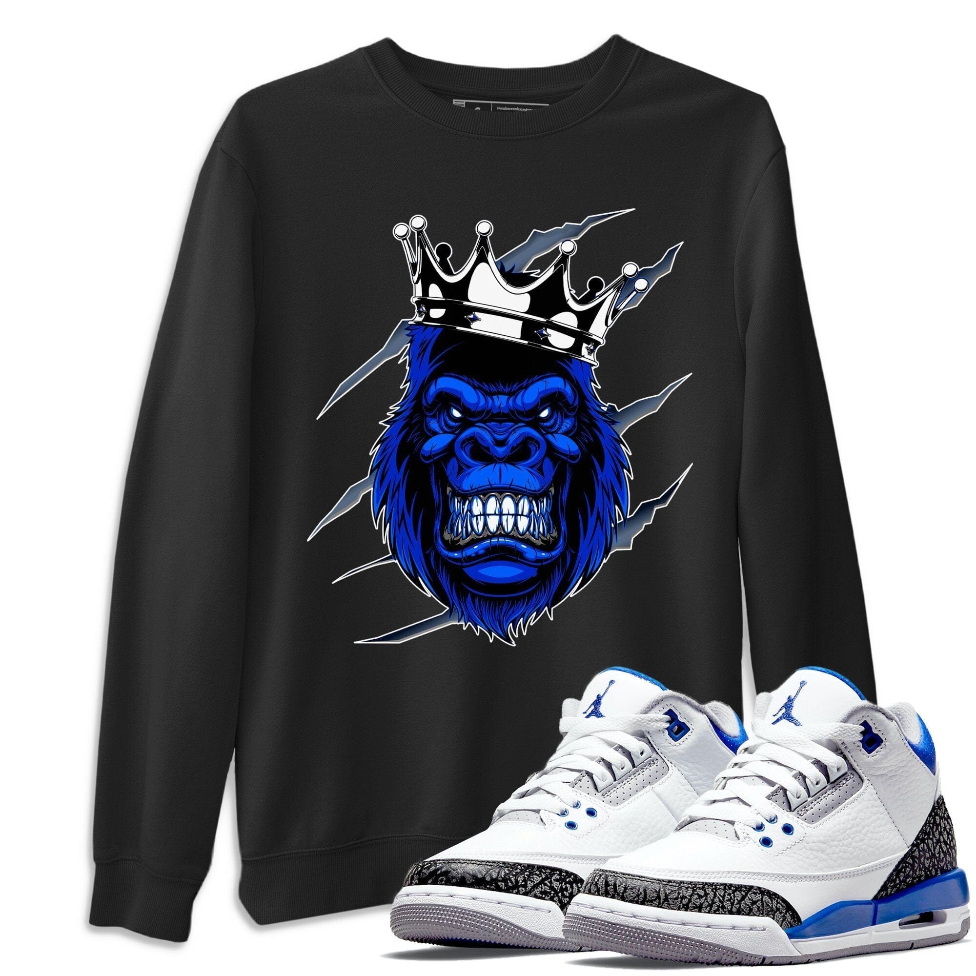 Jordan 3 Racer Blue Shirt To Match Jordans Gorilla Sneaker Tees Jordan 3 Racer Blue Drip Gear Zone Sneaker Matching Clothing Unisex Shirts