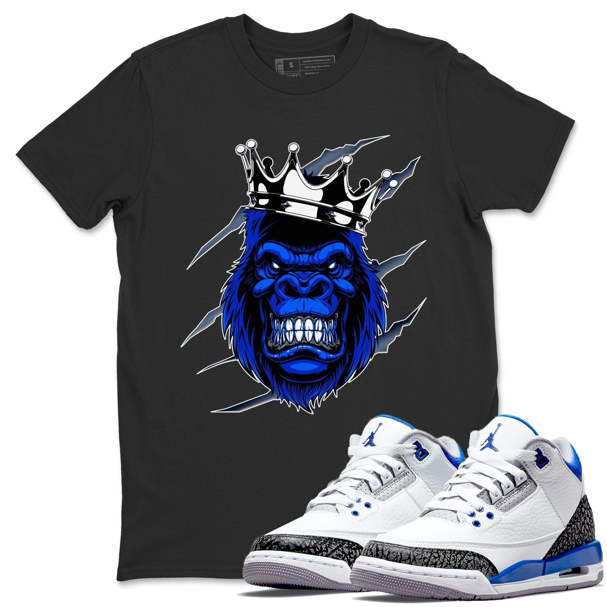 Jordan 3 Racer Blue Shirt To Match Jordans Gorilla Sneaker Tees Jordan 3 Racer Blue Drip Gear Zone Sneaker Matching Clothing Unisex Shirts