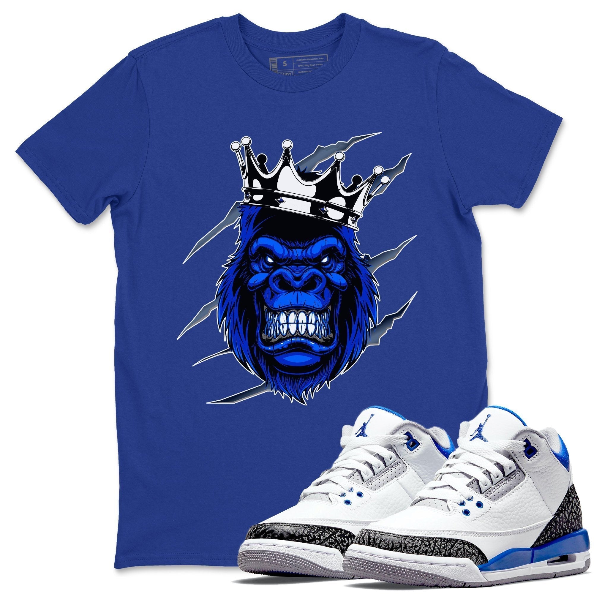 Jordan 3 Racer Blue Shirt To Match Jordans Gorilla Sneaker Tees Jordan 3 Racer Blue Drip Gear Zone Sneaker Matching Clothing Unisex Shirts