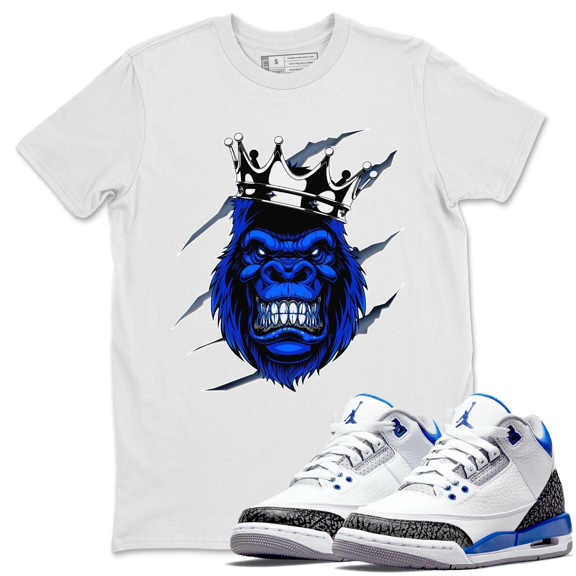 Jordan 3 Racer Blue Shirt To Match Jordans Gorilla Sneaker Tees Jordan 3 Racer Blue Drip Gear Zone Sneaker Matching Clothing Unisex Shirts