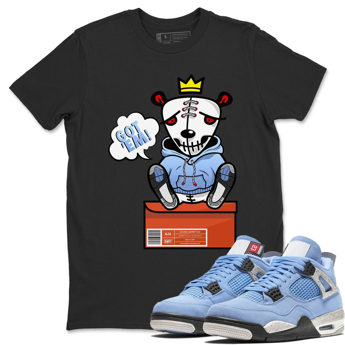 Jordan 4 University Blue Shirt To Match Jordans Got Em Sneaker Tees Jordan 4 University Blue Drip Gear Zone Sneaker Matching Clothing Unisex Shirts