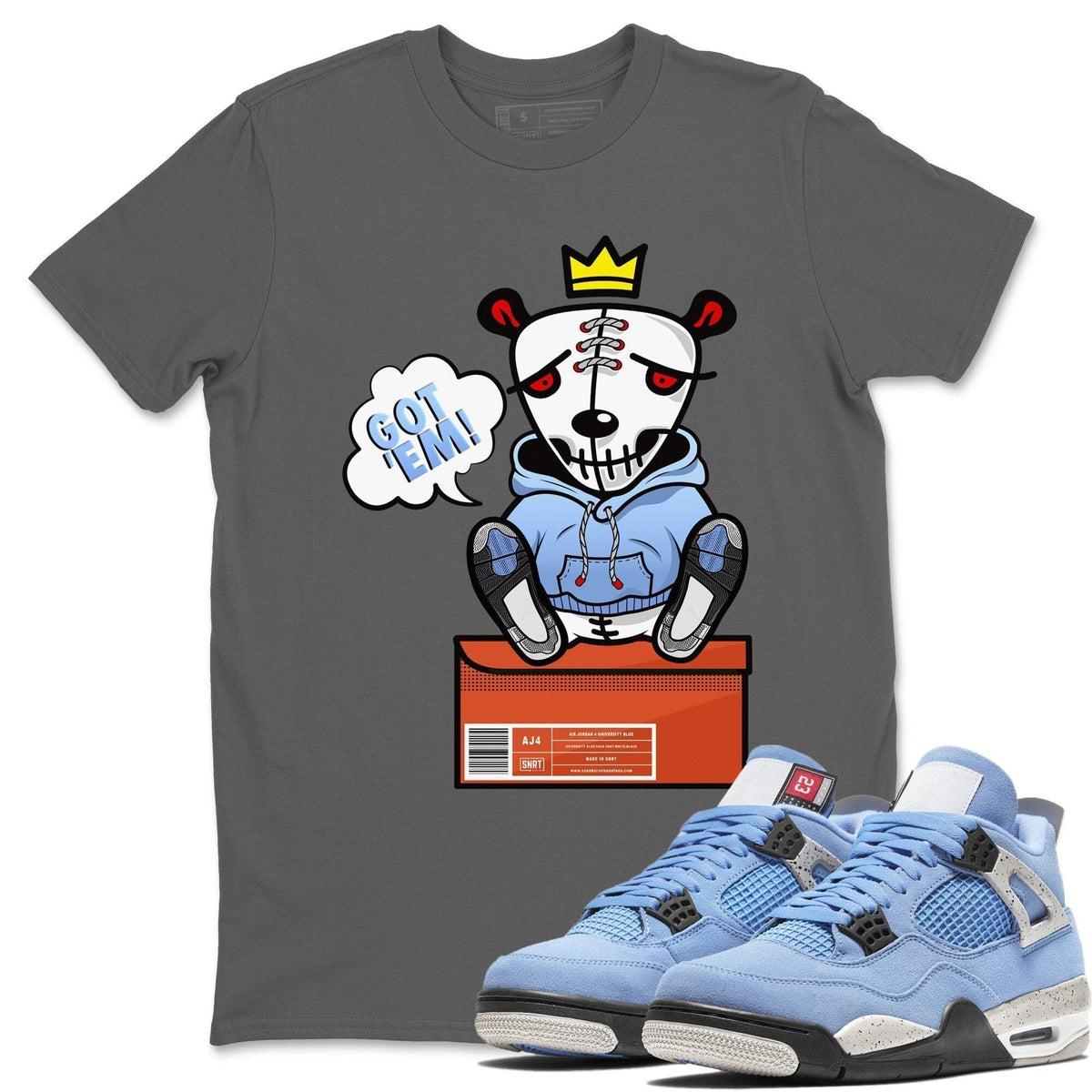 Jordan 4 University Blue Shirt To Match Jordans Got Em Sneaker Tees Jordan 4 University Blue Drip Gear Zone Sneaker Matching Clothing Unisex Shirts