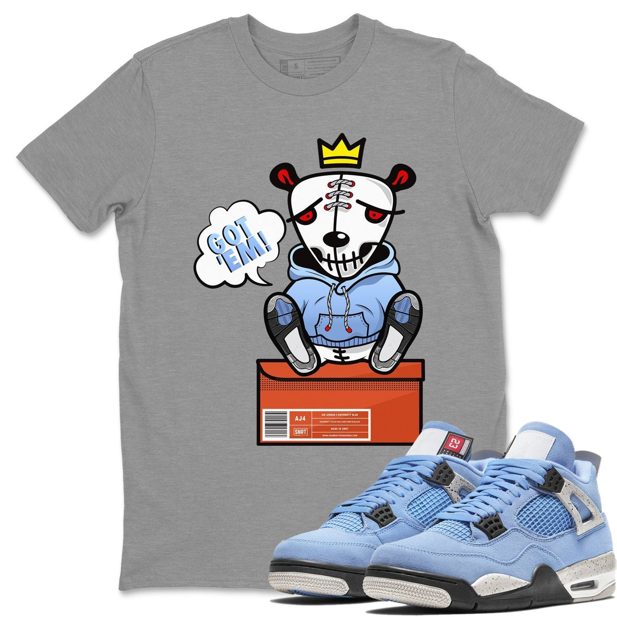 Jordan 4 University Blue Shirt To Match Jordans Got Em Sneaker Tees Jordan 4 University Blue Drip Gear Zone Sneaker Matching Clothing Unisex Shirts