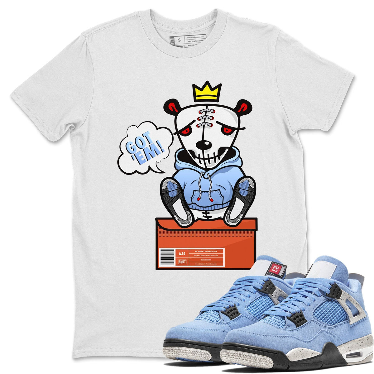 Jordan 4 University Blue Shirt To Match Jordans Got Em Sneaker Tees Jordan 4 University Blue Drip Gear Zone Sneaker Matching Clothing Unisex Shirts
