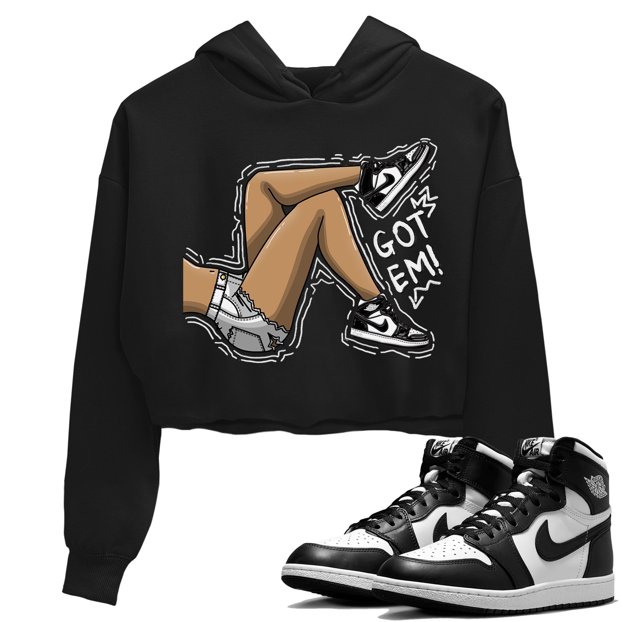 Air Jordan 1 Black White Shirt To Match Jordans Got Em Legs Sneaker Tees Air Jordan 1 Black White Drip Gear Zone Sneaker Matching Clothing Women's Shirts