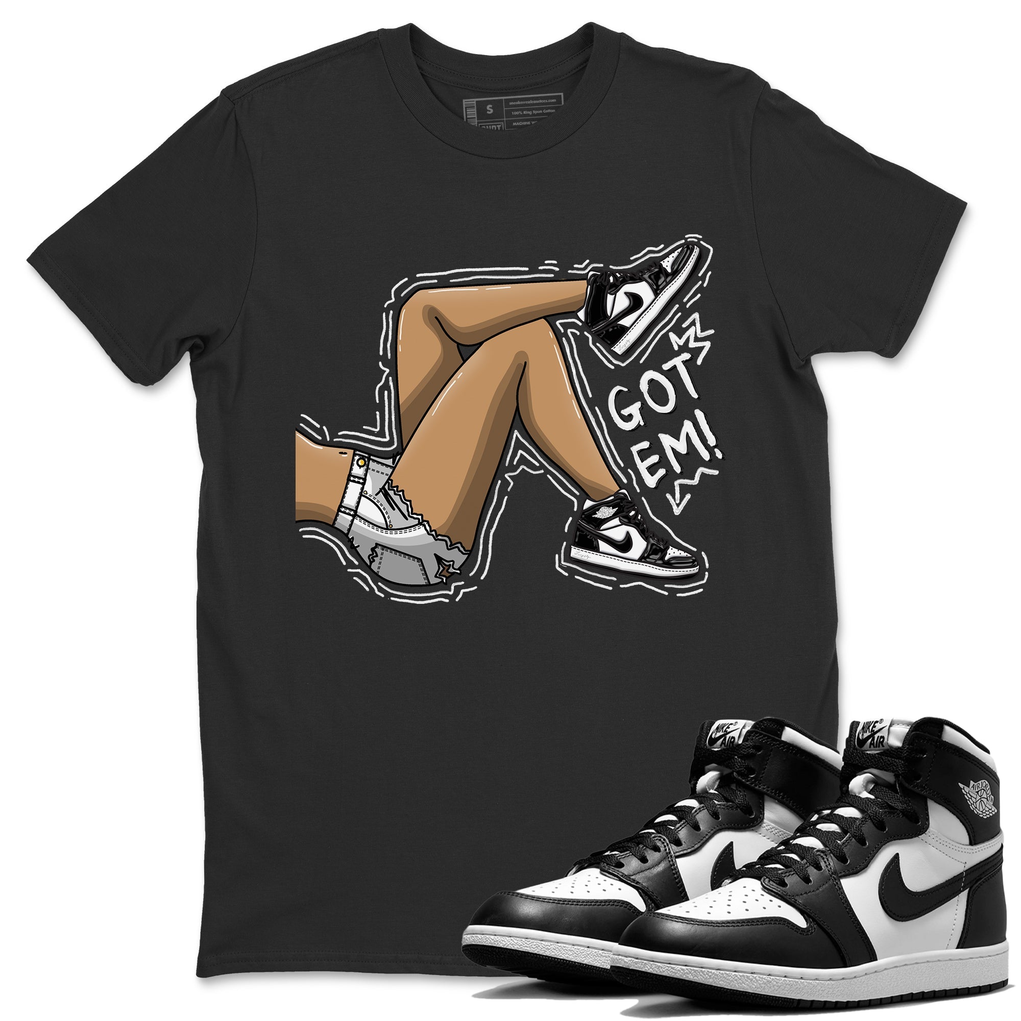 Air Jordan 1 Black White Shirt To Match Jordans Got Em Legs Sneaker Tees Air Jordan 1 Black White Drip Gear Zone Sneaker Matching Clothing Unisex Shirts