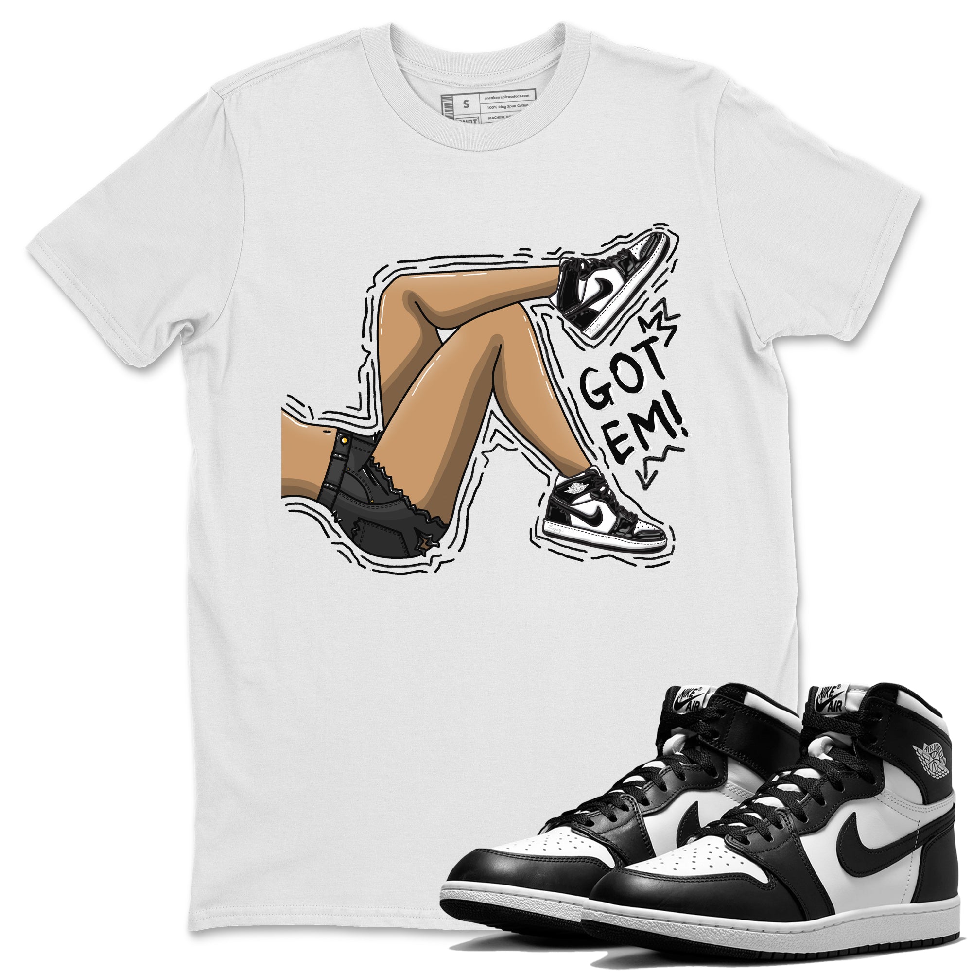 Air Jordan 1 Black White Shirt To Match Jordans Got Em Legs Sneaker Tees Air Jordan 1 Black White Drip Gear Zone Sneaker Matching Clothing Unisex Shirts