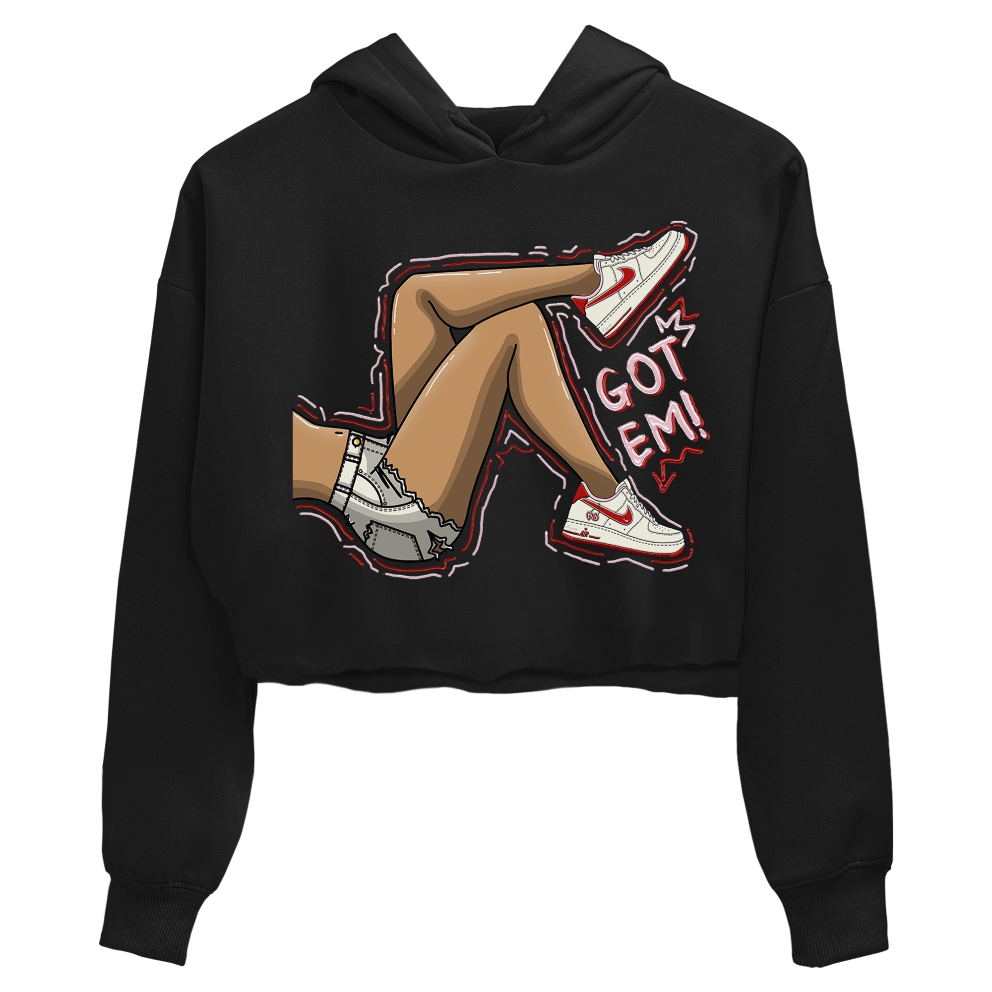 Air Force 1 Valentines Day Sneaker Match Tees Got Em Legs Sneaker Tees Air Force 1 Valentines Day Jordan to match sneaker T-Shirt Women's Shirts