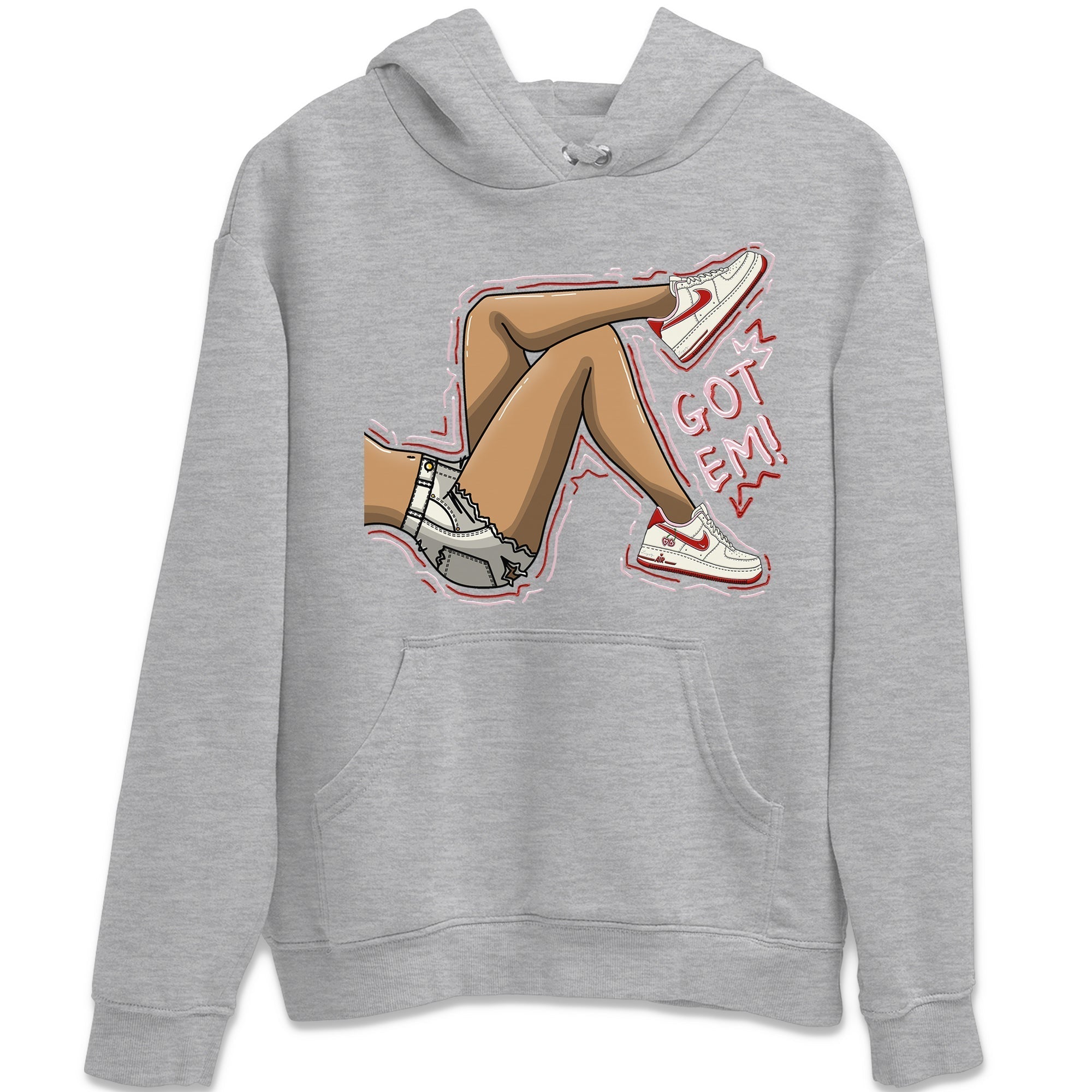 Air Force 1 Valentines Day Sneaker Match Tees Got Em Legs Sneaker Tees Air Force 1 Valentines Day Jordan to match sneaker T-Shirt Crew Neck Shirts