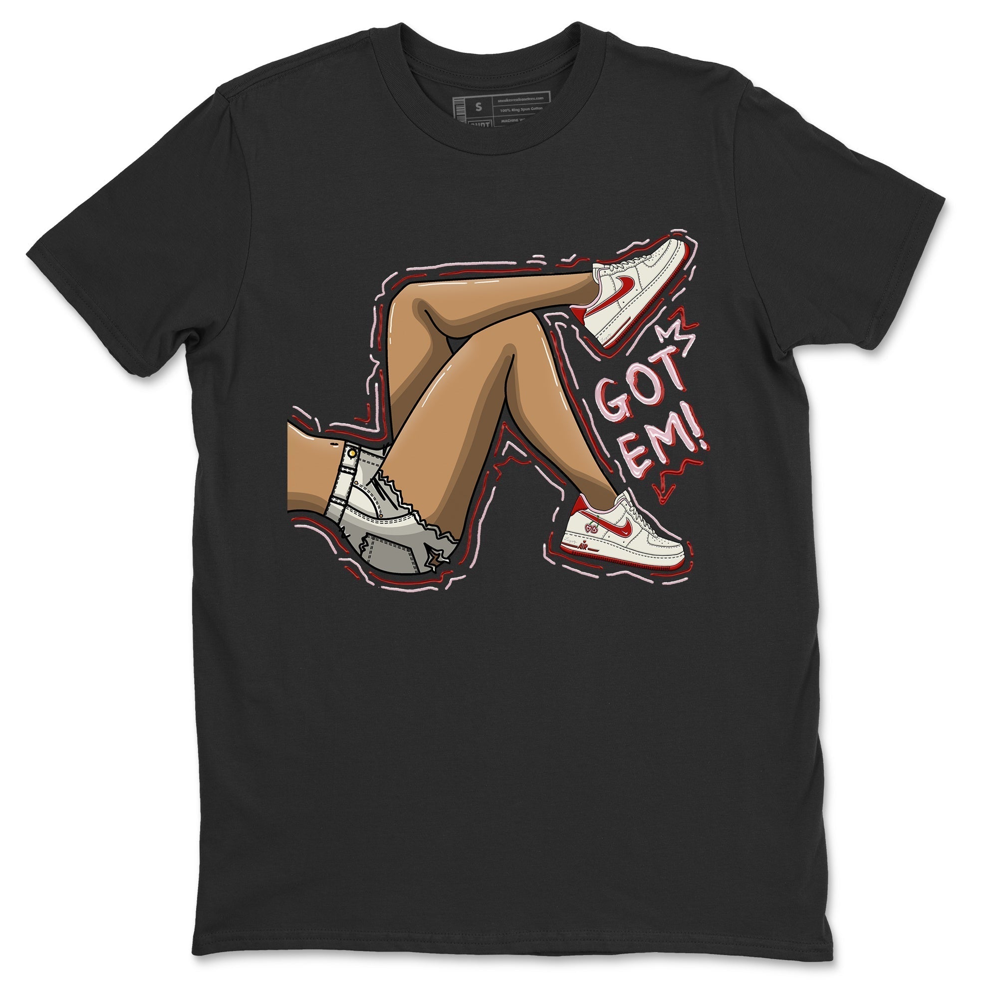 Air Force 1 Valentines Day Sneaker Match Tees Got Em Legs Sneaker Tees Air Force 1 Valentines Day Jordan to match sneaker T-Shirt Crew Neck Shirts