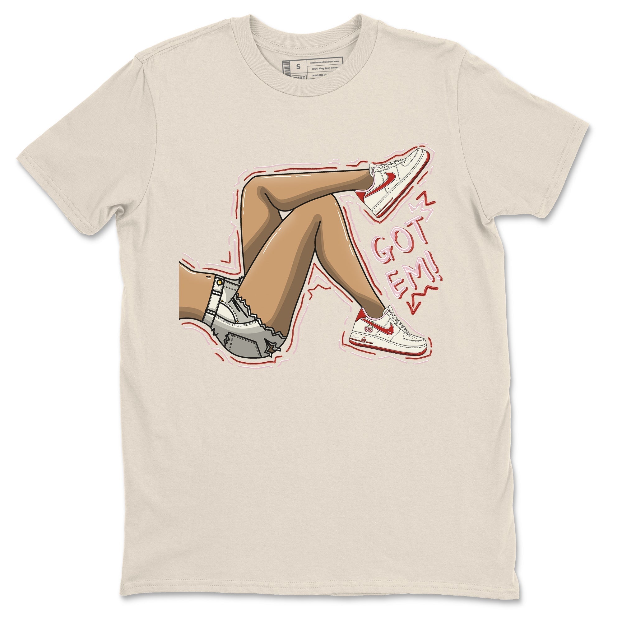 Air Force 1 Valentines Day Sneaker Match Tees Got Em Legs Sneaker Tees Air Force 1 Valentines Day Jordan to match sneaker T-Shirt Crew Neck Shirts