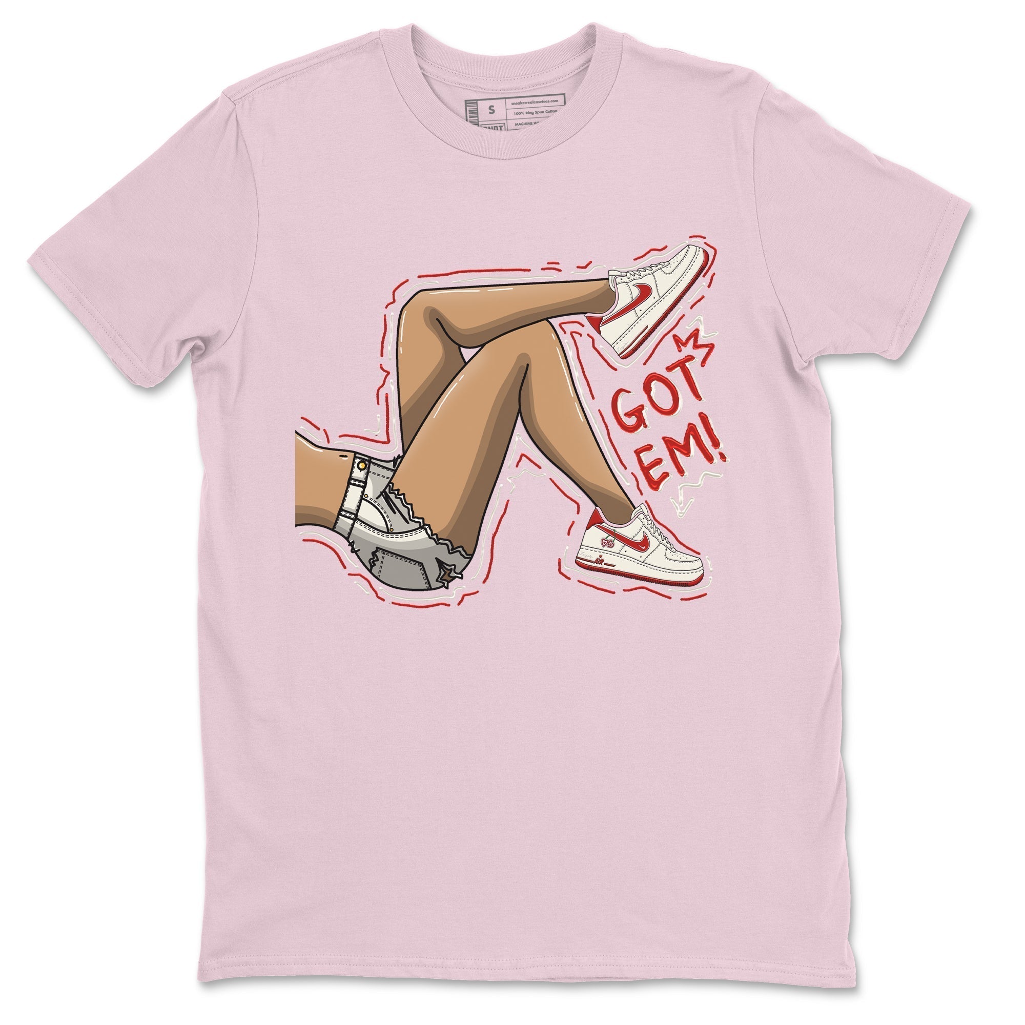 Air Force 1 Valentines Day Sneaker Match Tees Got Em Legs Sneaker Tees Air Force 1 Valentines Day Jordan to match sneaker T-Shirt Crew Neck Shirts