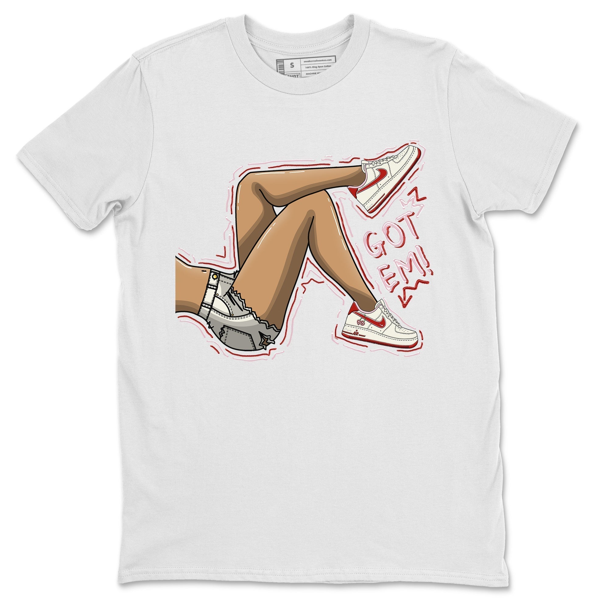 Air Force 1 Valentines Day Sneaker Match Tees Got Em Legs Sneaker Tees Air Force 1 Valentines Day Jordan to match sneaker T-Shirt Crew Neck Shirts