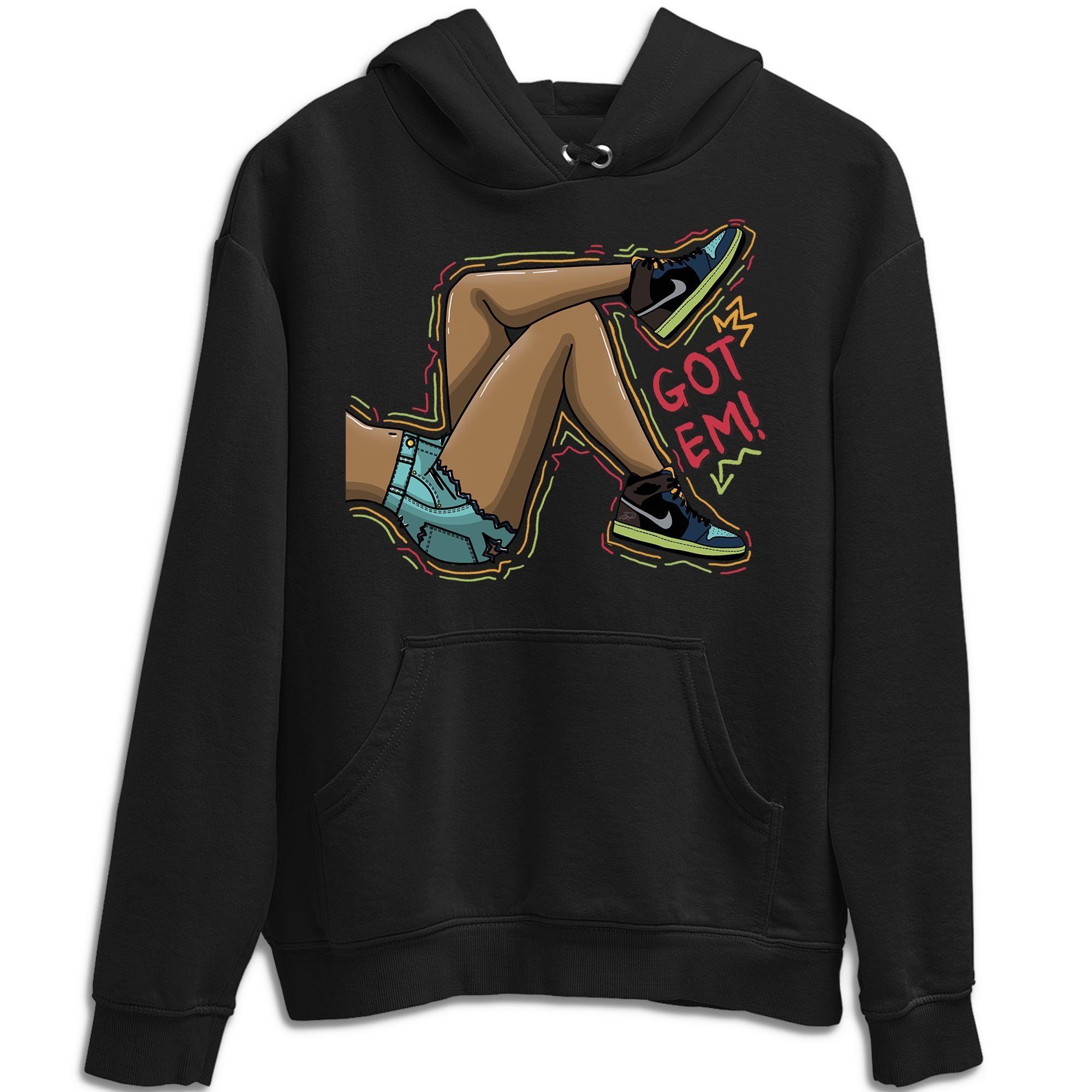 Jordan 1 Bio Hack Sneaker Match Tees Got Em Legs Sneaker Tees Jordan 1 Bio Hack Jordan to match sneaker T-Shirt Crew Neck Shirts