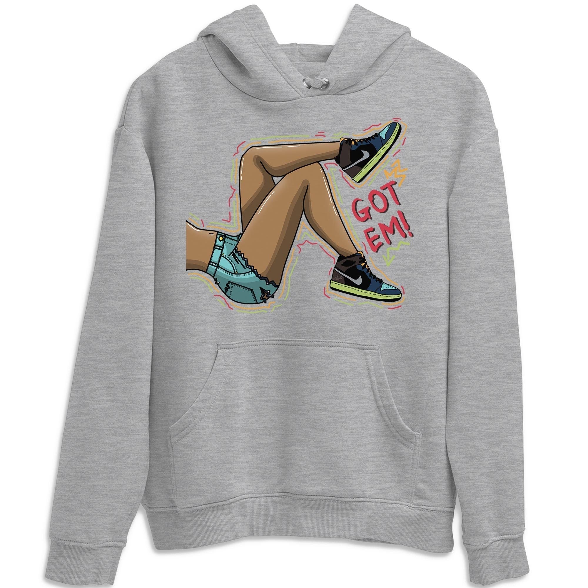 Jordan 1 Bio Hack Sneaker Match Tees Got Em Legs Sneaker Tees Jordan 1 Bio Hack Jordan to match sneaker T-Shirt Crew Neck Shirts