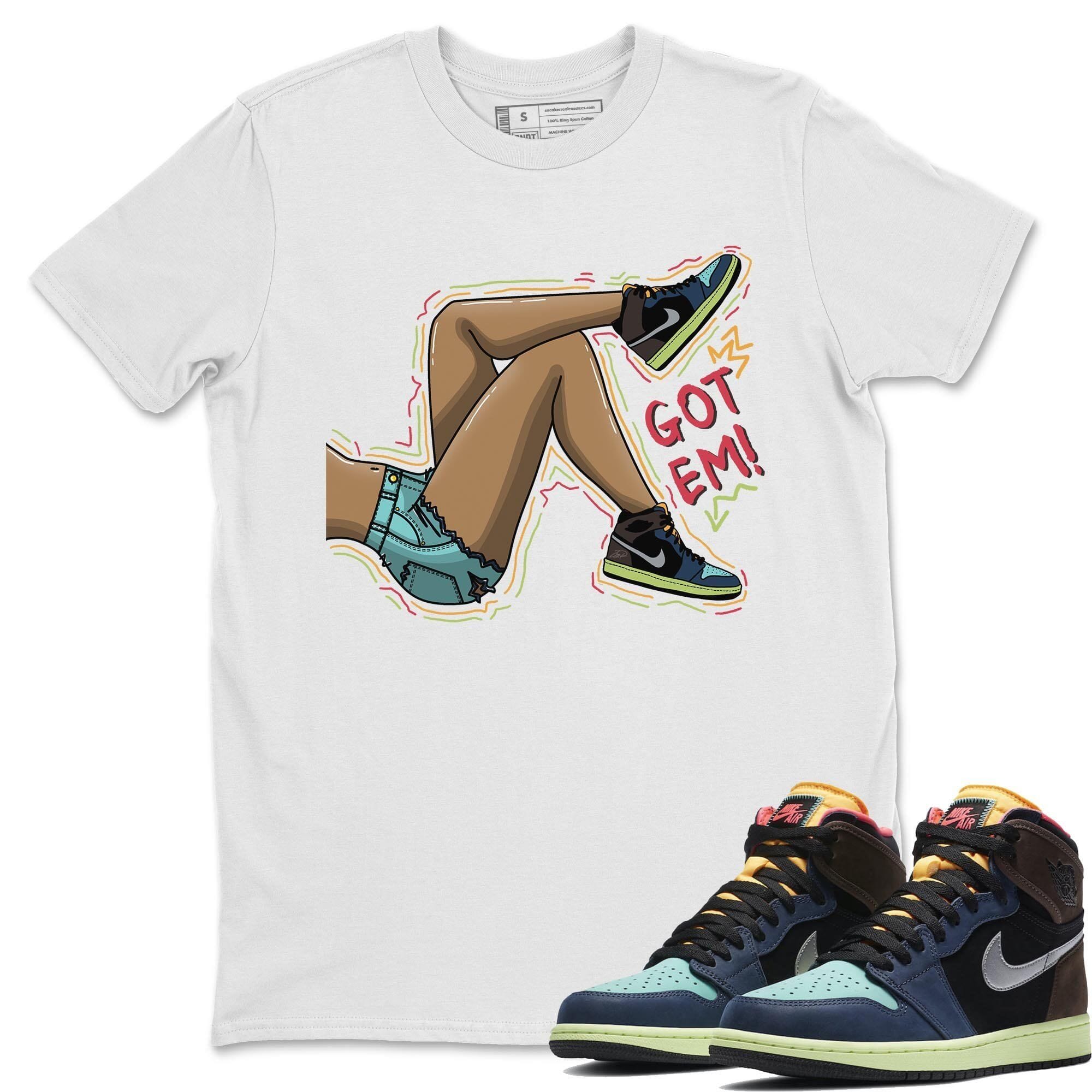 Jordan 1 Bio Hack Sneaker Match Tees Got Em Legs Sneaker Tees Jordan 1 Bio Hack Jordan to match sneaker T-Shirt Crew Neck Shirts