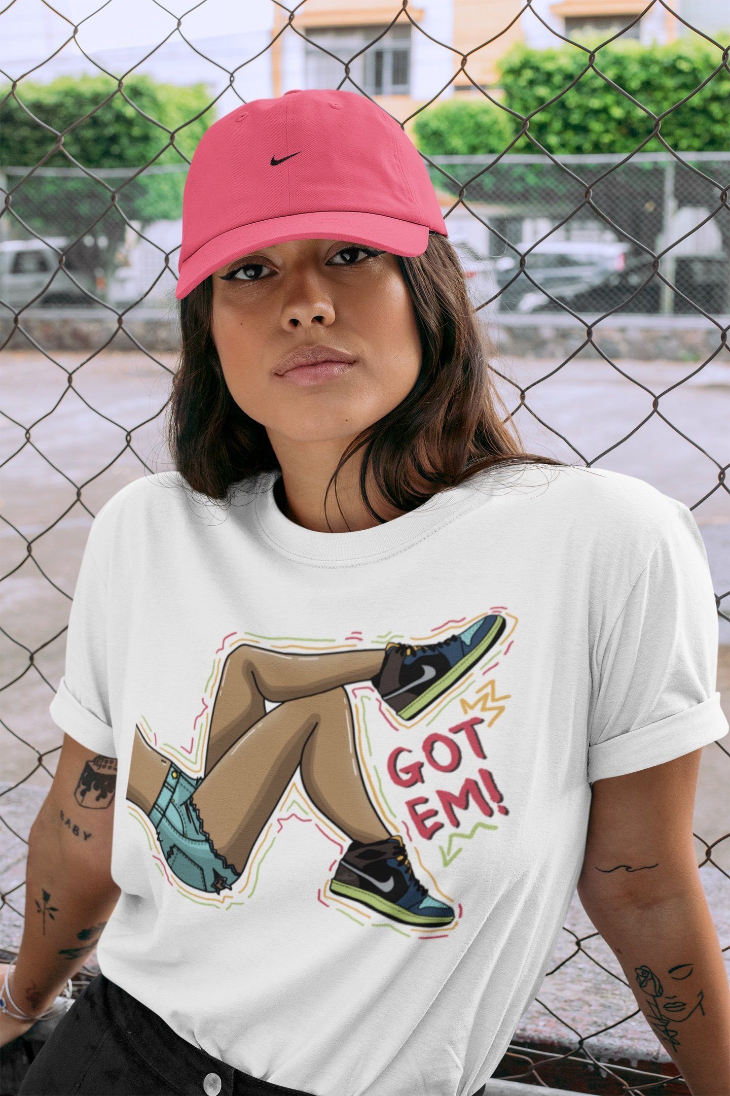 Jordan 1 Bio Hack Sneaker Match Tees Got Em Legs Sneaker Tees Jordan 1 Bio Hack Jordan to match sneaker T-Shirt Crew Neck Shirts