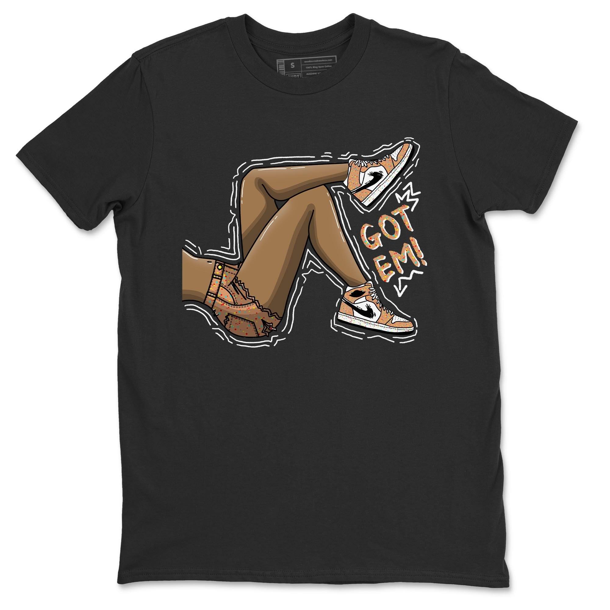 Jordan 1 Brushstroke Sneaker Matching T-Shirt Got Em Legs Sneaker Tees Jordan 1 Brushstroke Sneaker Release Tees Crew Neck Tees