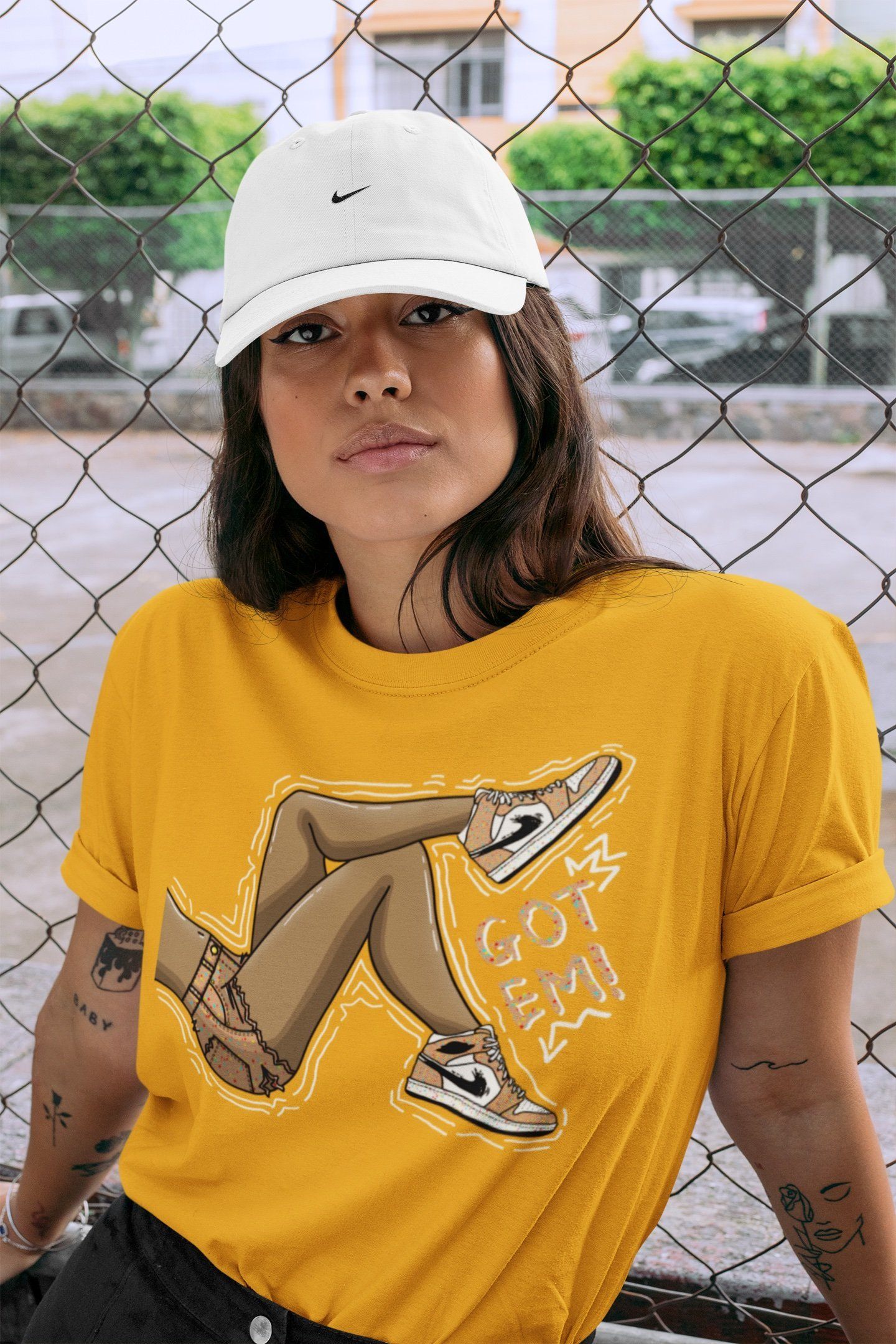 Jordan 1 Brushstroke Sneaker Matching T-Shirt Got Em Legs Sneaker Tees Jordan 1 Brushstroke Sneaker Release Tees Crew Neck Tees