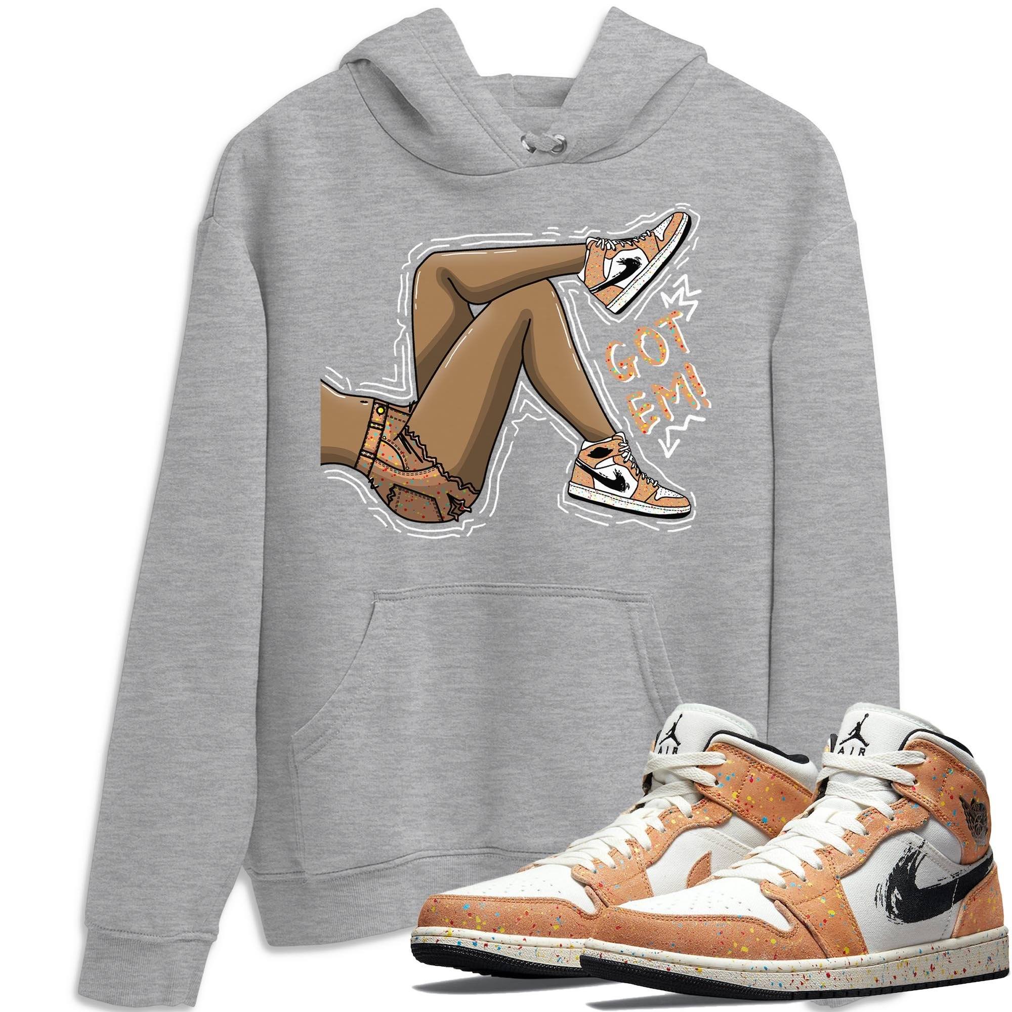 Jordan 1 Brushstroke Sneaker Matching T-Shirt Got Em Legs Sneaker Tees Jordan 1 Brushstroke Sneaker Release Tees Crew Neck Tees