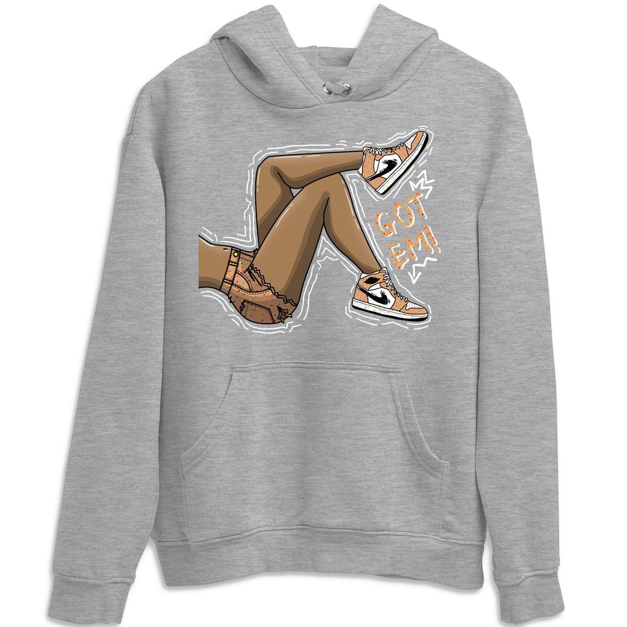 Jordan 1 Brushstroke Sneaker Matching T-Shirt Got Em Legs Sneaker Tees Jordan 1 Brushstroke Sneaker Release Tees Crew Neck Tees