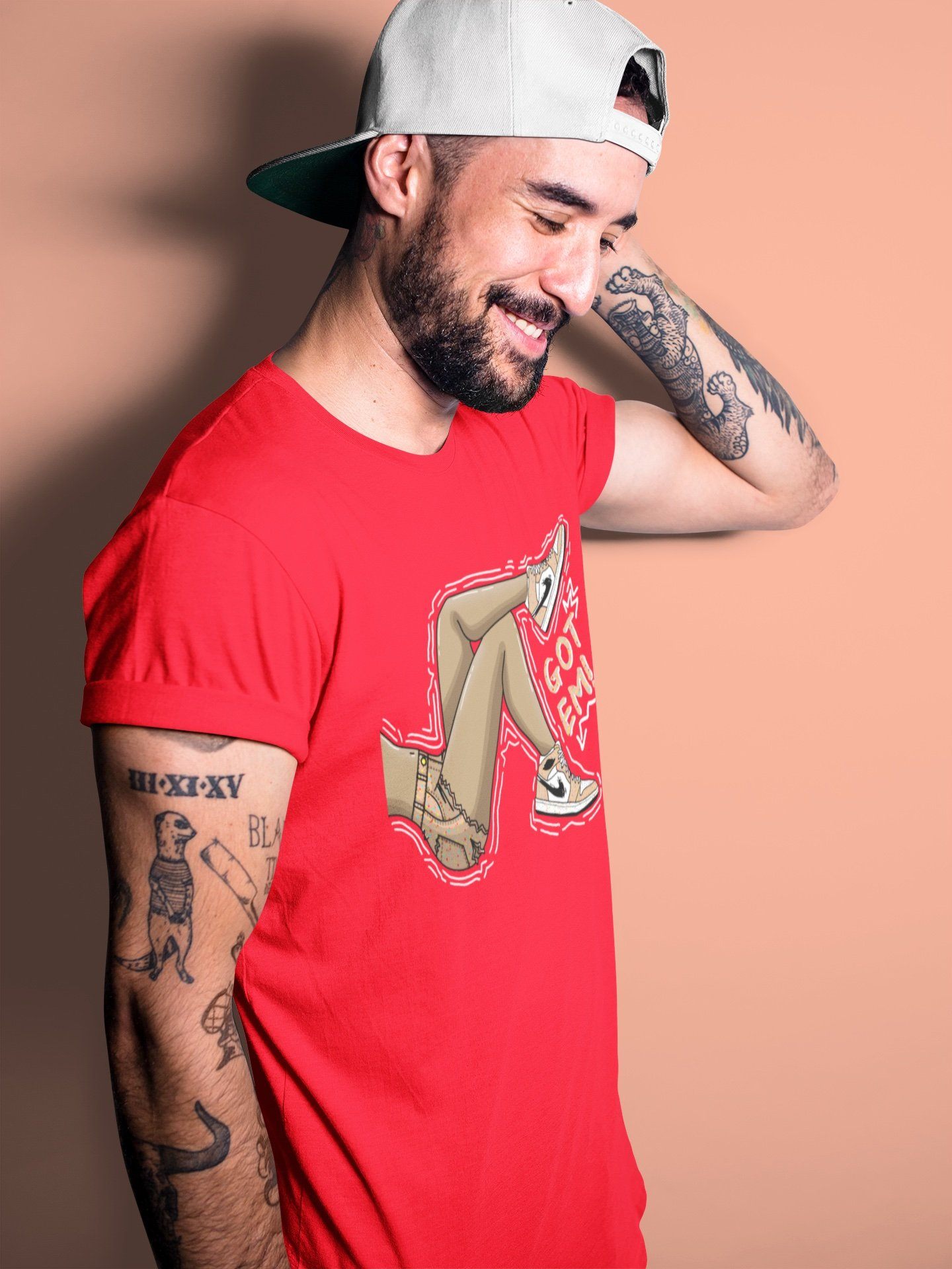 Jordan 1 Brushstroke Sneaker Matching T-Shirt Got Em Legs Sneaker Tees Jordan 1 Brushstroke Sneaker Release Tees Crew Neck Tees