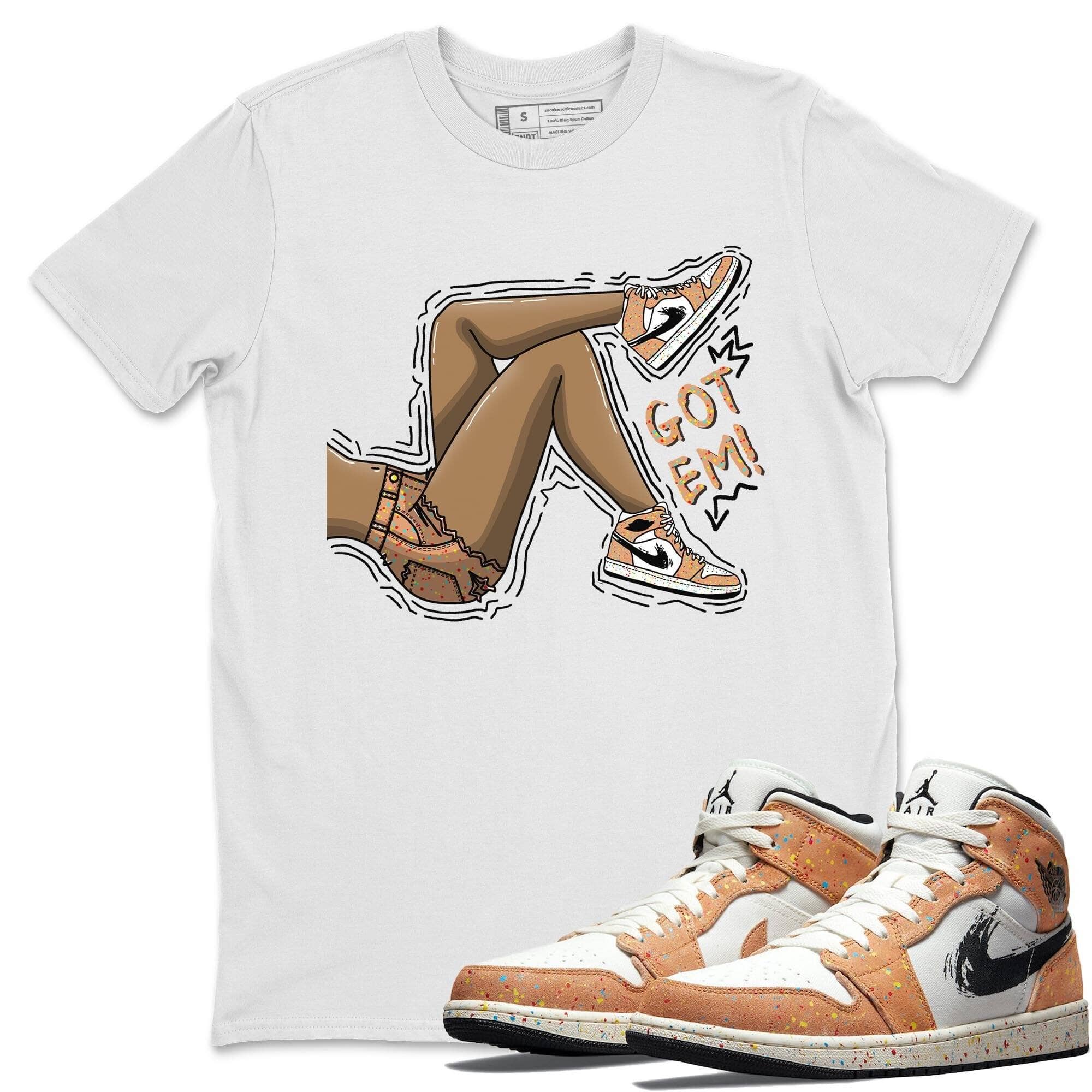 Jordan 1 Brushstroke Sneaker Matching T-Shirt Got Em Legs Sneaker Tees Jordan 1 Brushstroke Sneaker Release Tees Crew Neck Tees