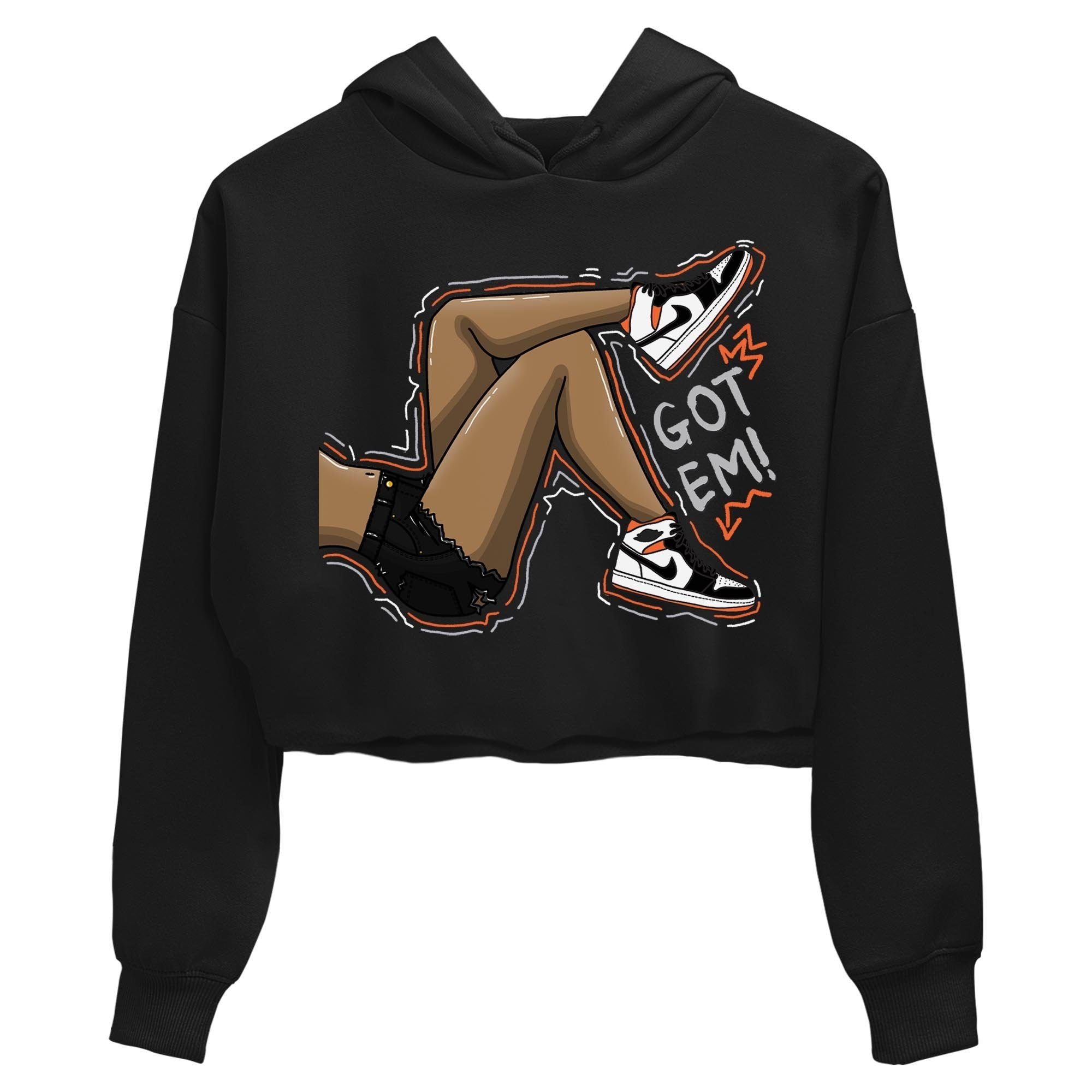 Jordan 1 Electro Orange Sneaker Matching T-Shirt Got Em Legs Sneaker Tees Jordan 1 Electro Orange Sneaker Release Tees Women's Shirts